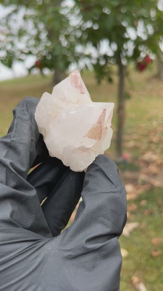 Rare Pink Lithium Quartz Cluster - Natural Crystal for Stress Relief, Calmness, and Energy Work - High-Quality Specimen
