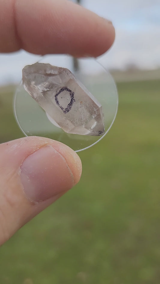 Rare Double-Terminated Herkimer Diamond with Active Enhydro – Collector Grade | Healing Crystal