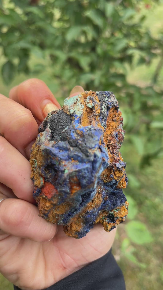 Azurite with Malachite - A Powerful and Energetic Combination that Blends the Properties Of Both Stones.