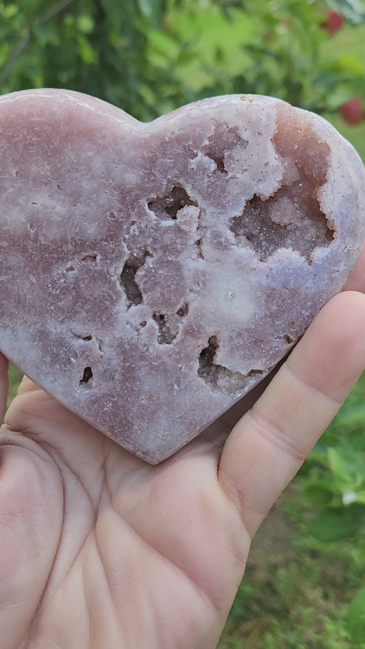 Pink Amethyst Heart - Gentle, Heart-Centered Energy - Emotional Healing and Spiritual Growth.
