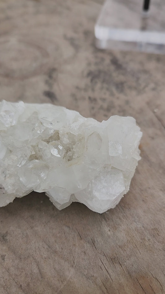 Natural Apophyllite Stilbite Crystal Cluster – High Vibration Druzy Specimen for Healing, Clarity & Spiritual Growth