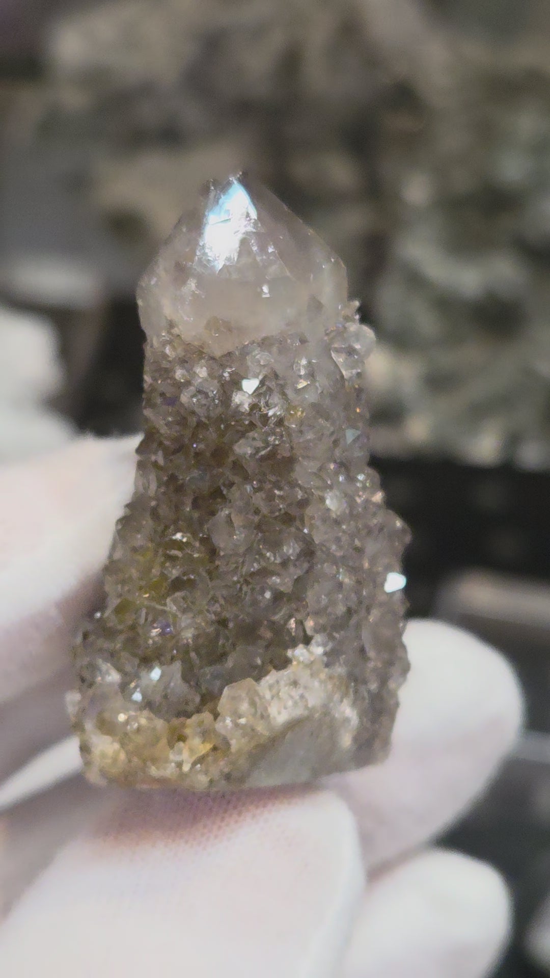 Spirit Quartz crystal cluster specimen