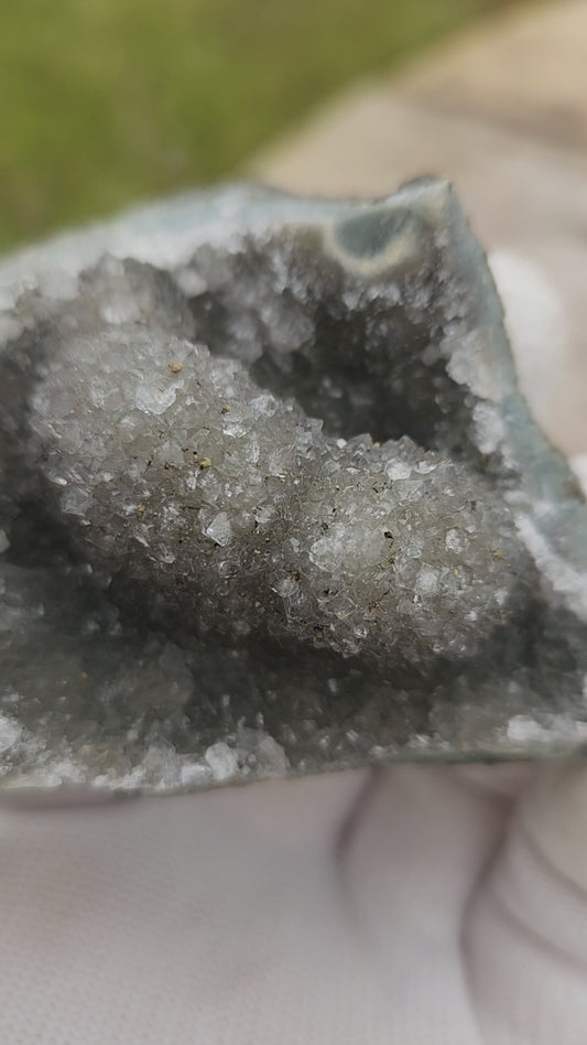 Stunning Amethyst Druzy Cluster from Brazil – Sparkling Purple Quartz Crystal Geode • Natural Healing Stone • Collector Display Specimen