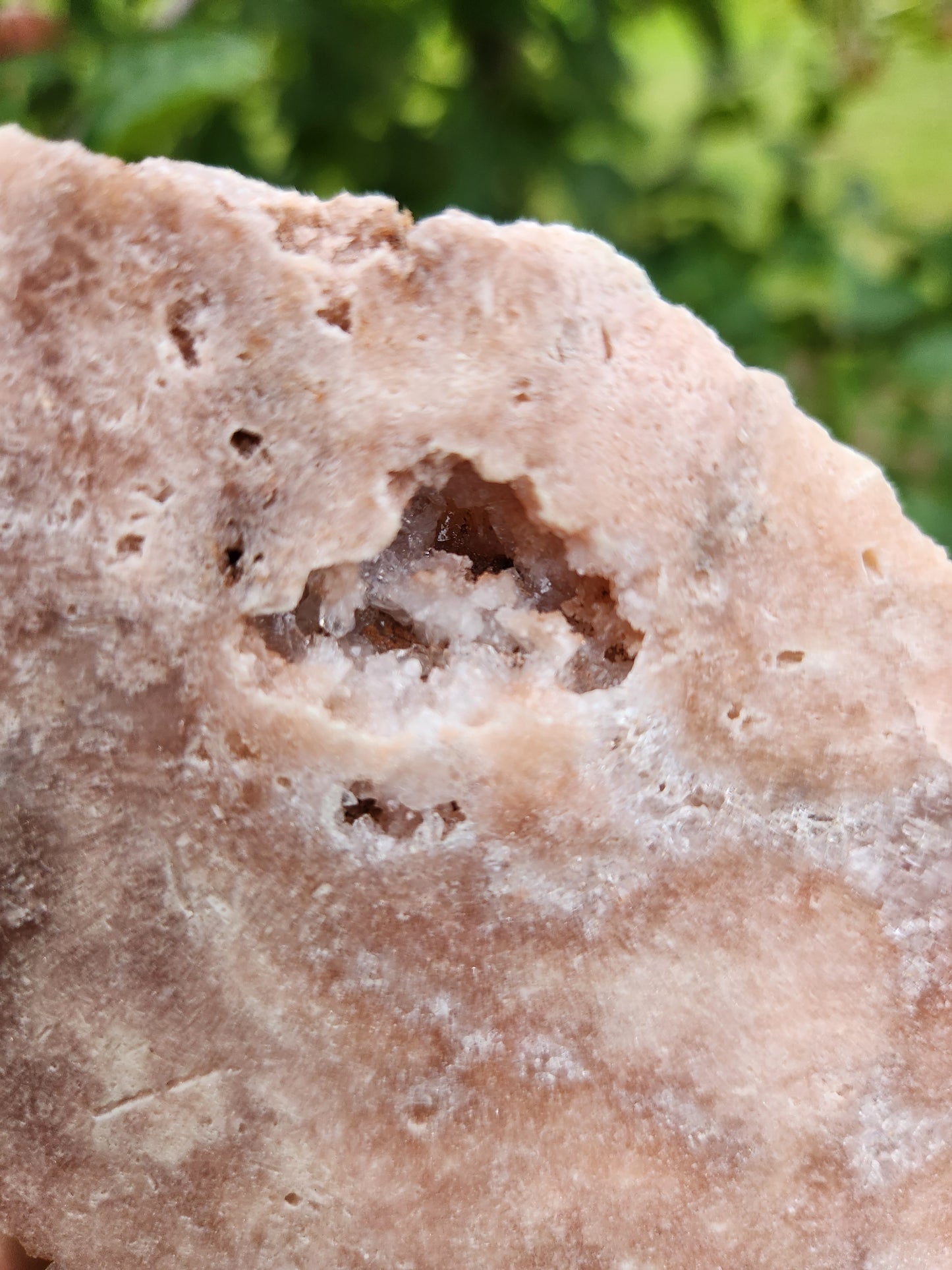 Stunning Pink Amethyst with large druzy on metal stand - Gentle, Heart-Centered Energy - Emotional Healing and Spiritual Growth.