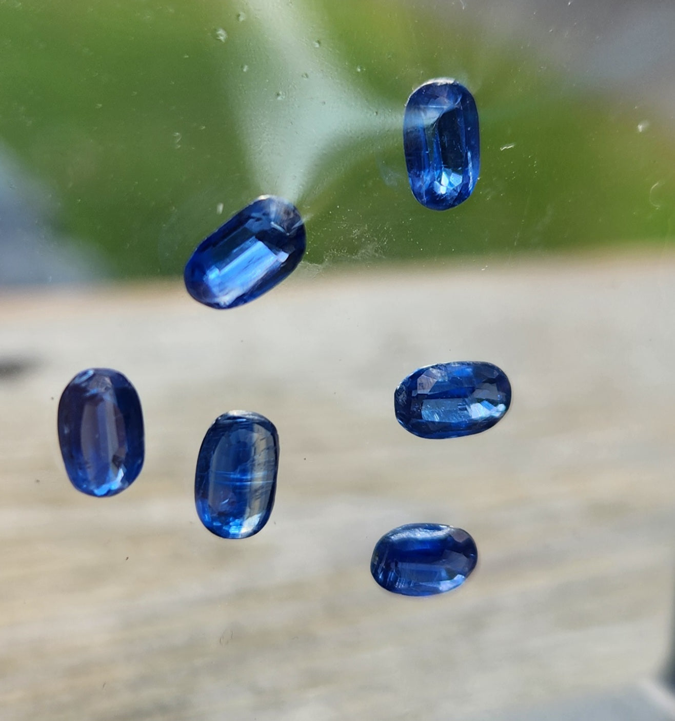 Rare Faceted Blue Kyanite Gemstones – Lot of 6 Natural Oval Gems (Approx. 3 Carats Total) | Brilliant Blue Collector & Jewelry Quality Crystals!