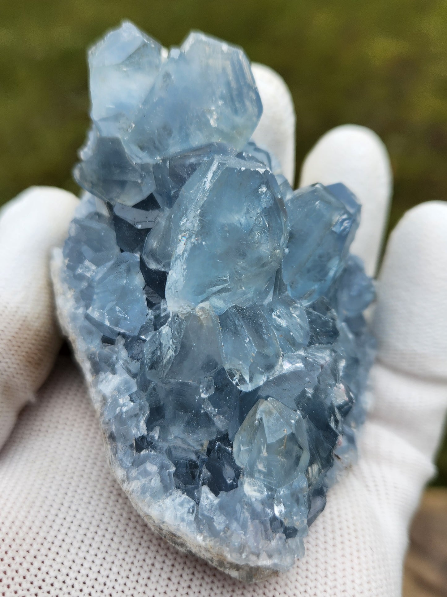 Natural Celestite Cluster – Raw Blue Celestine Crystal for Healing, Meditation & Home Décor