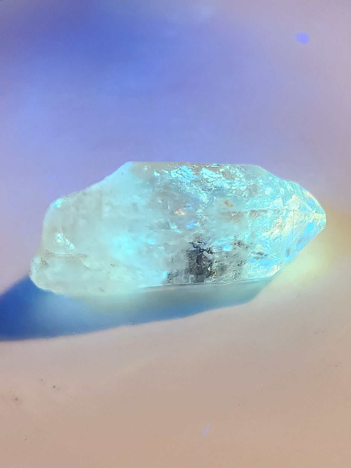 Petroleum Quartz Crystal with Enhydro – Intense UV Reactive Specimen | Collector Mineral & Energy Stone
