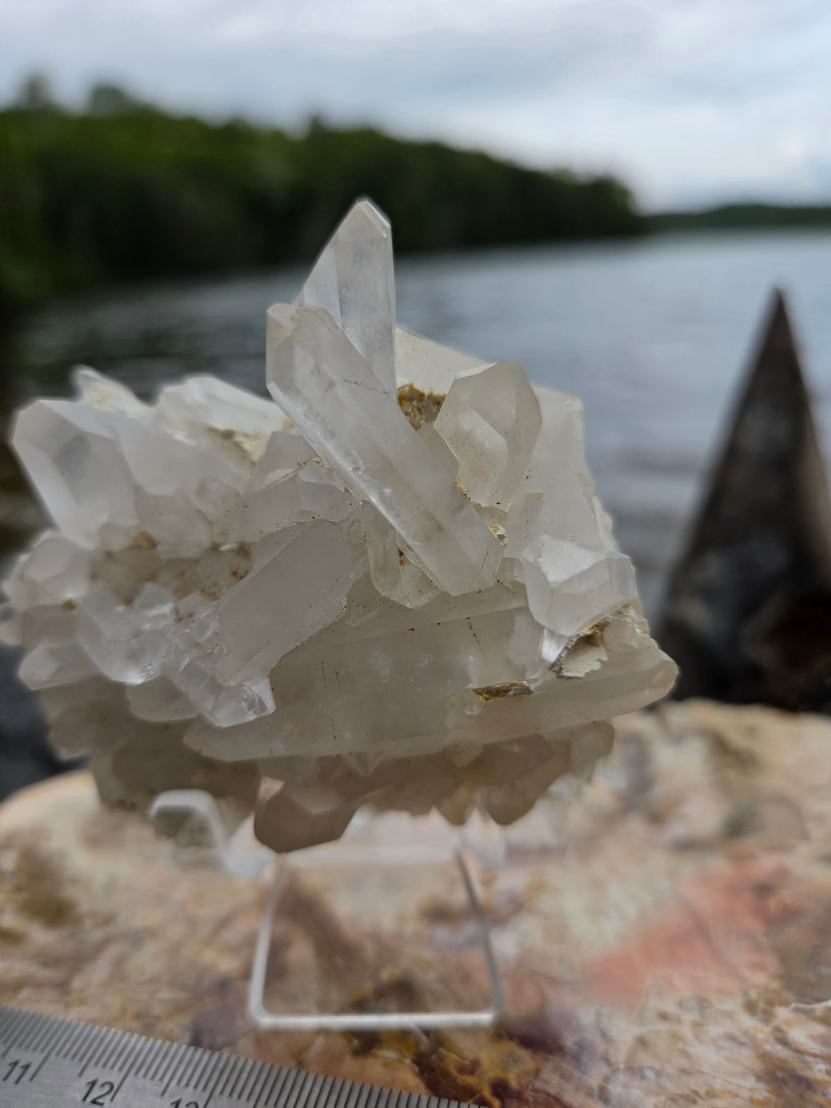 Natural Clear Quartz Crystal Cluster | Large Quartz Points