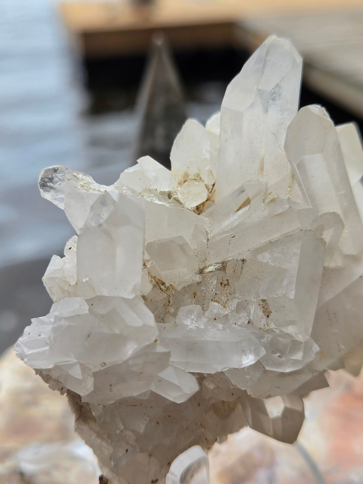 Natural Clear Quartz Crystal Cluster | Large Quartz Points