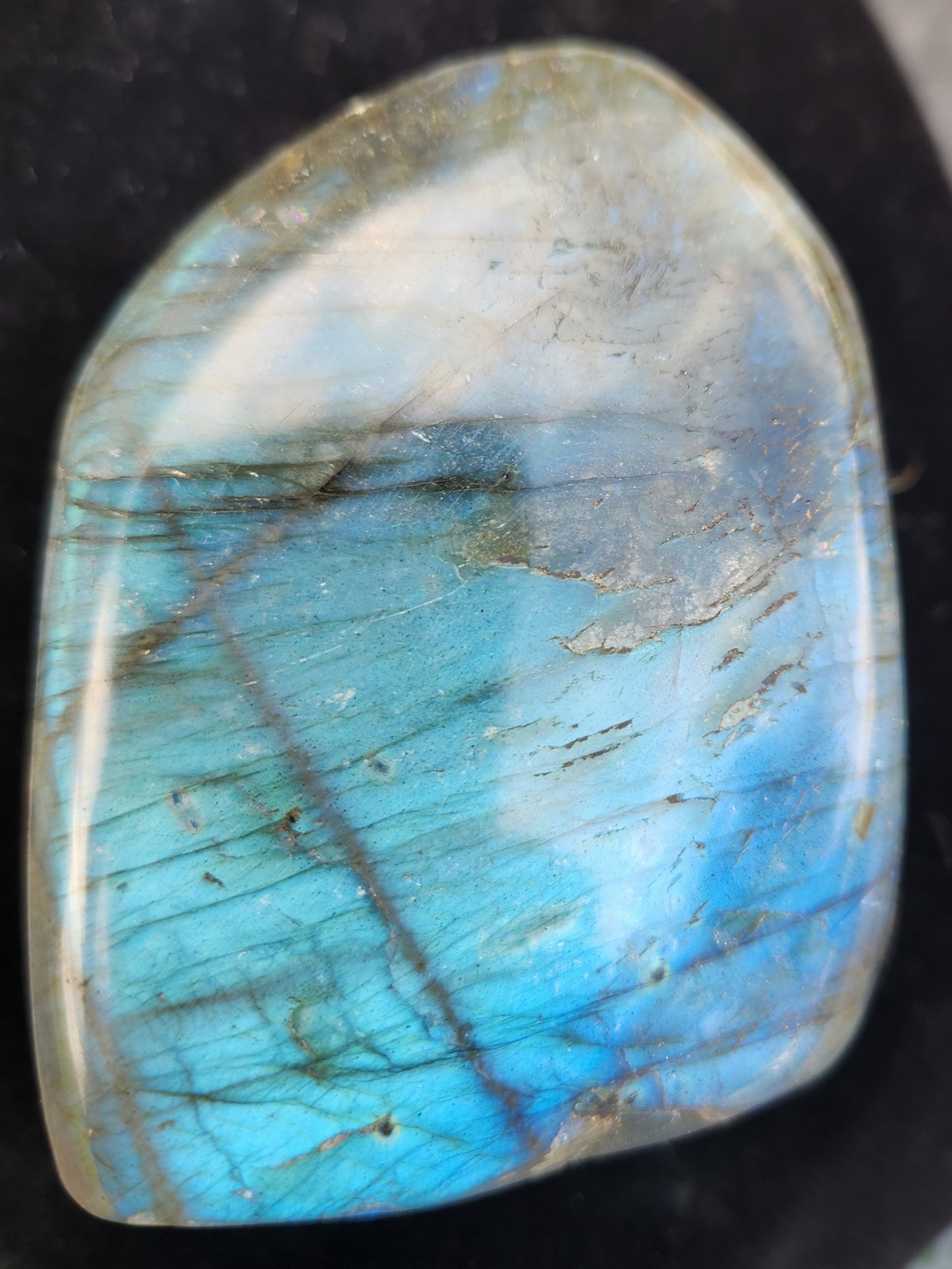Blue Flash Labradorite Freeform – Polished Labradorite with Intuition & Protection Energy