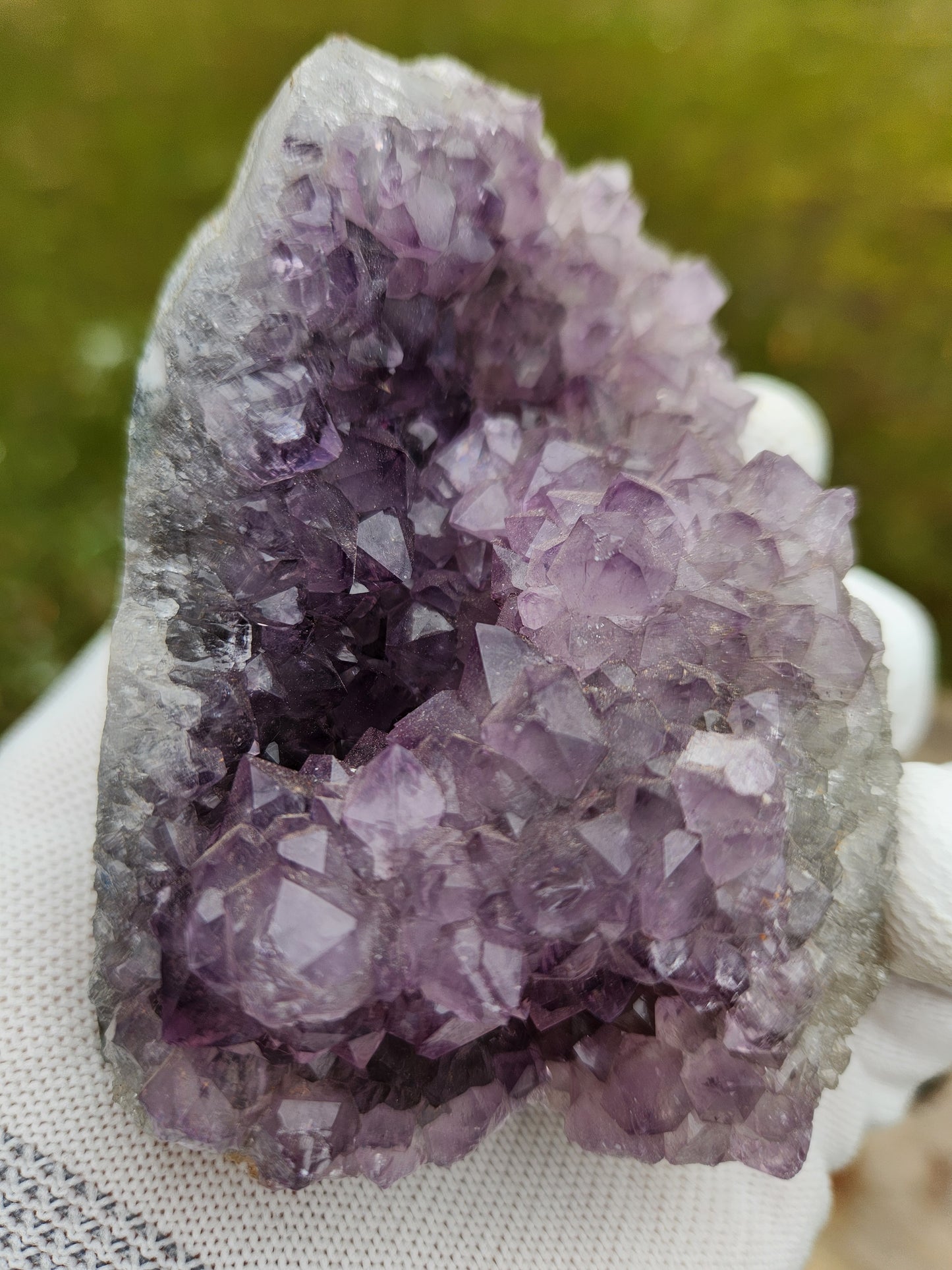 Stunning Amethyst Druzy Cluster from Brazil – Sparkling Purple Quartz Crystal Geode • Natural Healing Stone • Collector Display Specimen With Cut Base