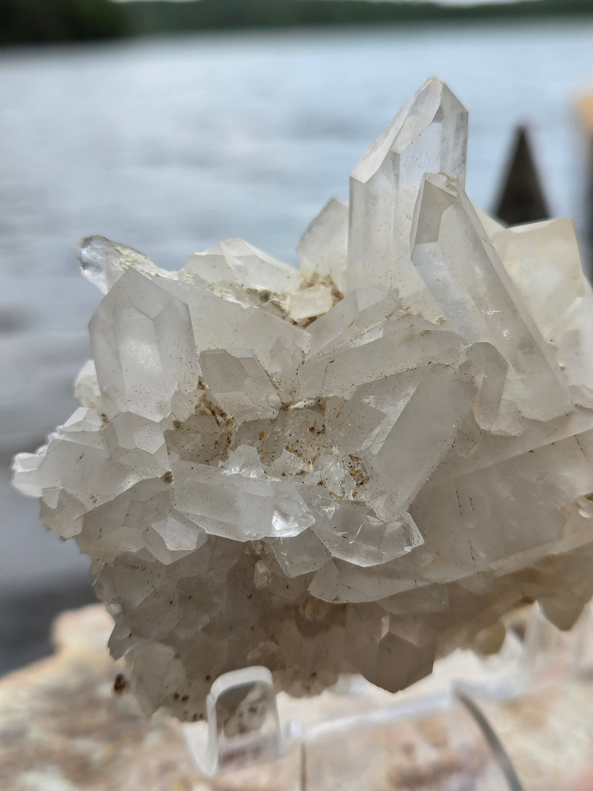 Natural Clear Quartz Crystal Cluster | Large Quartz Points