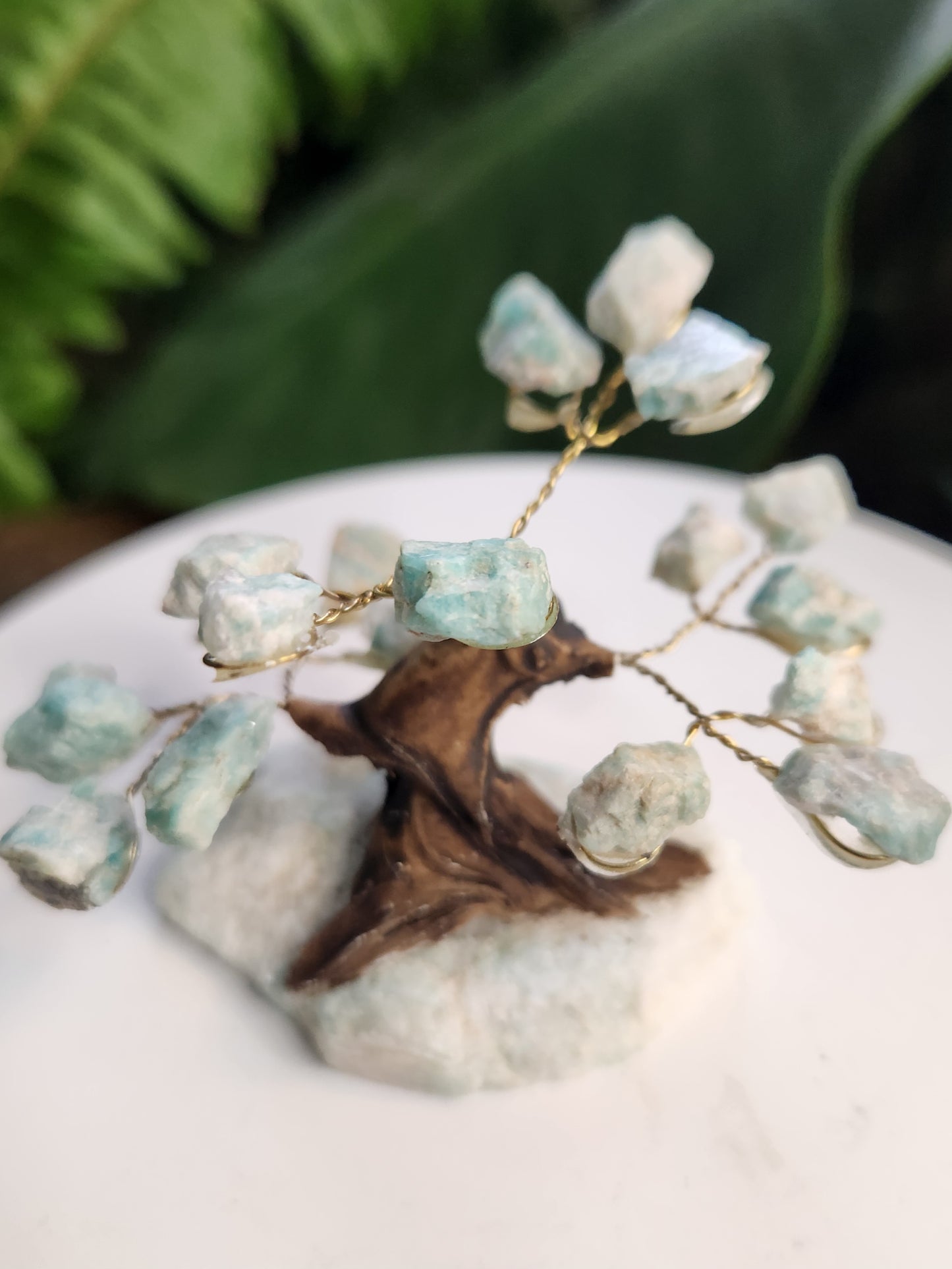 Handmade Green Aventurine Crystal Tree on Aventurine Base | Prosperity & Luck Gemstone Tree | Natural Healing Crystal Decor