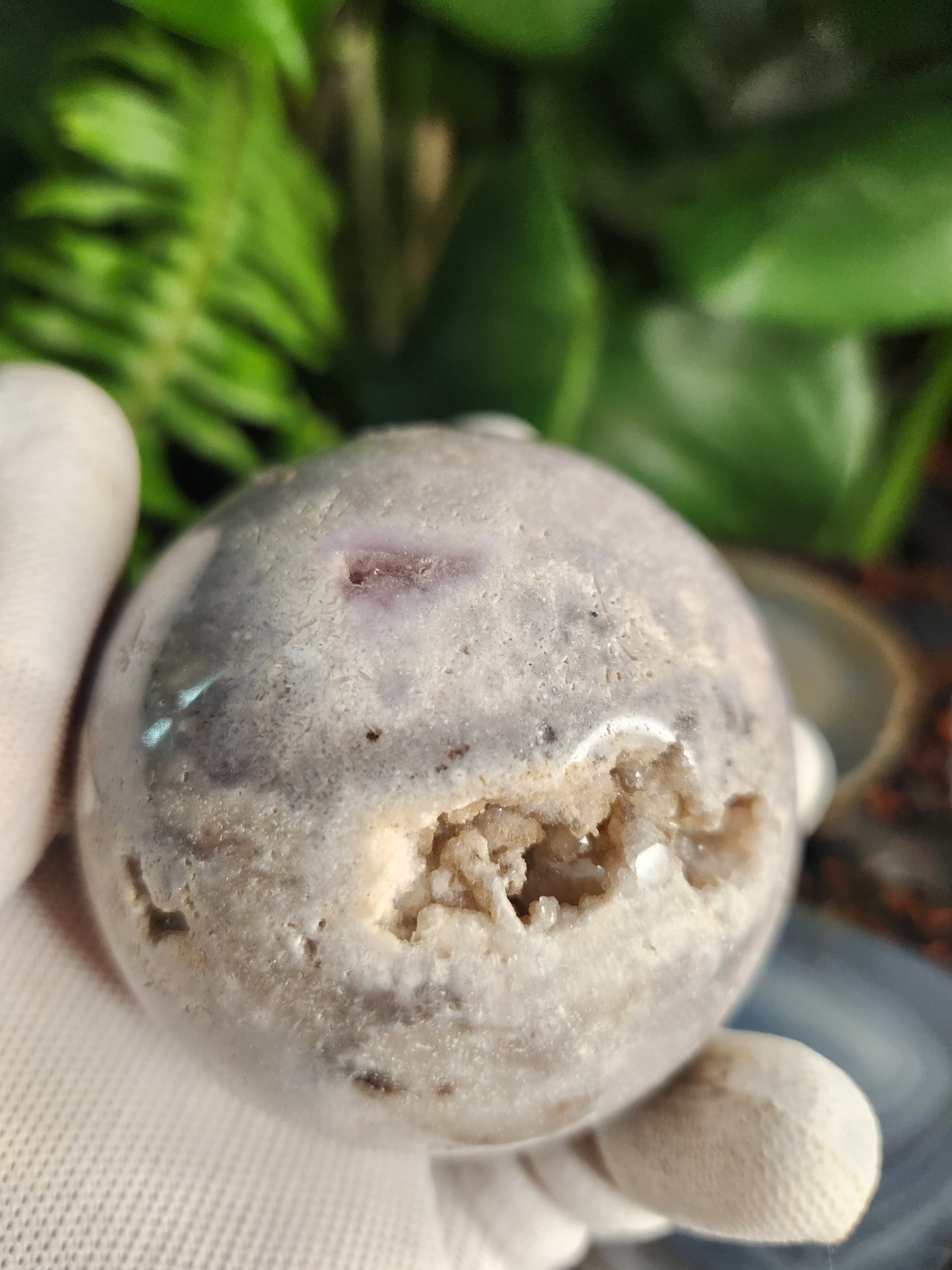 Pink Amethyst Druzy Sphere – Natural Geode Cavities • Soft Blush Crystal • Calming Energy & Emotional Healing