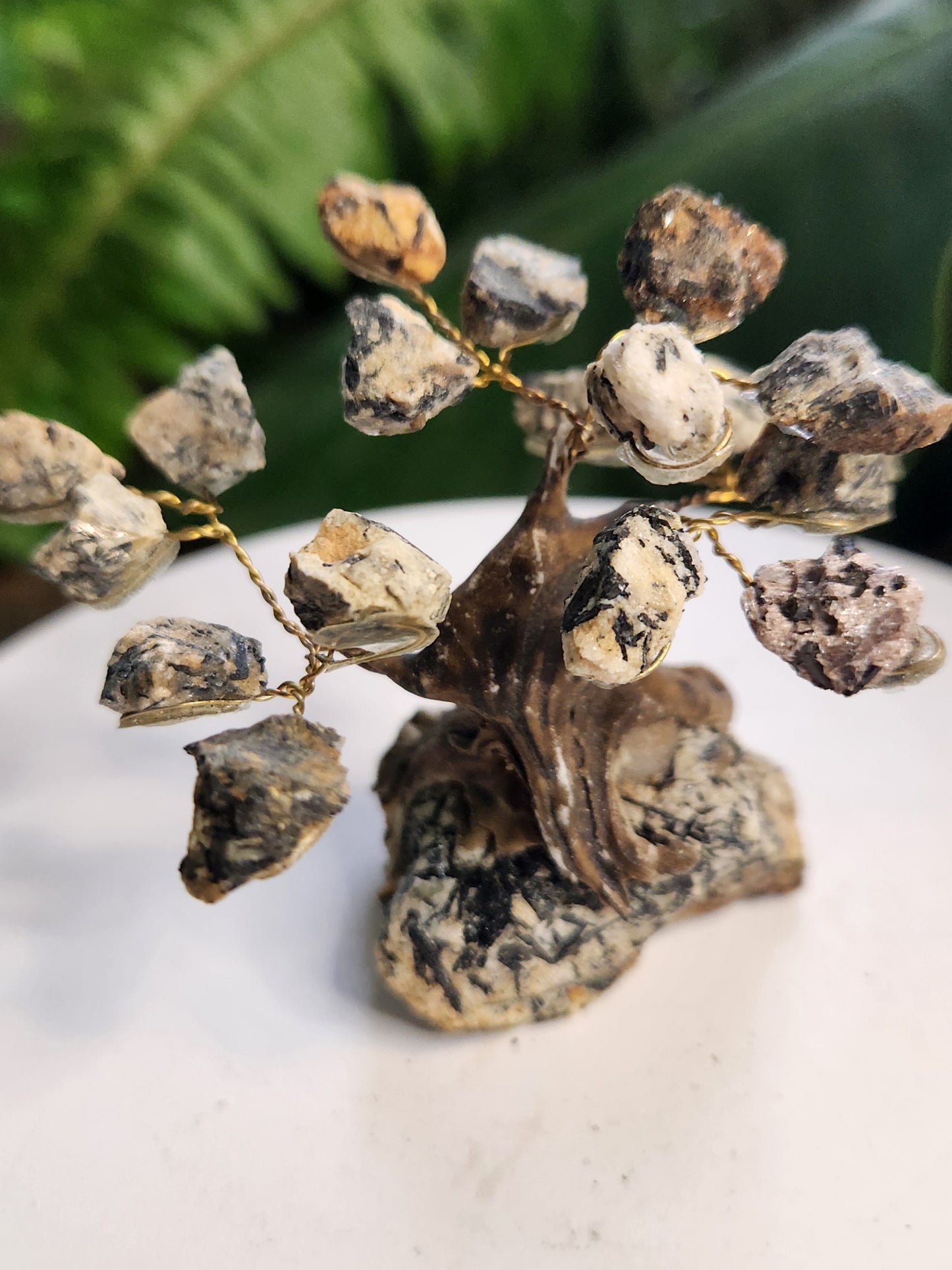Handmade Black Tourmaline in Calcite Crystal Tree on Calcite Base | Natural Protection Gemstone Tree | Grounding & Cleansing Crystal Decor