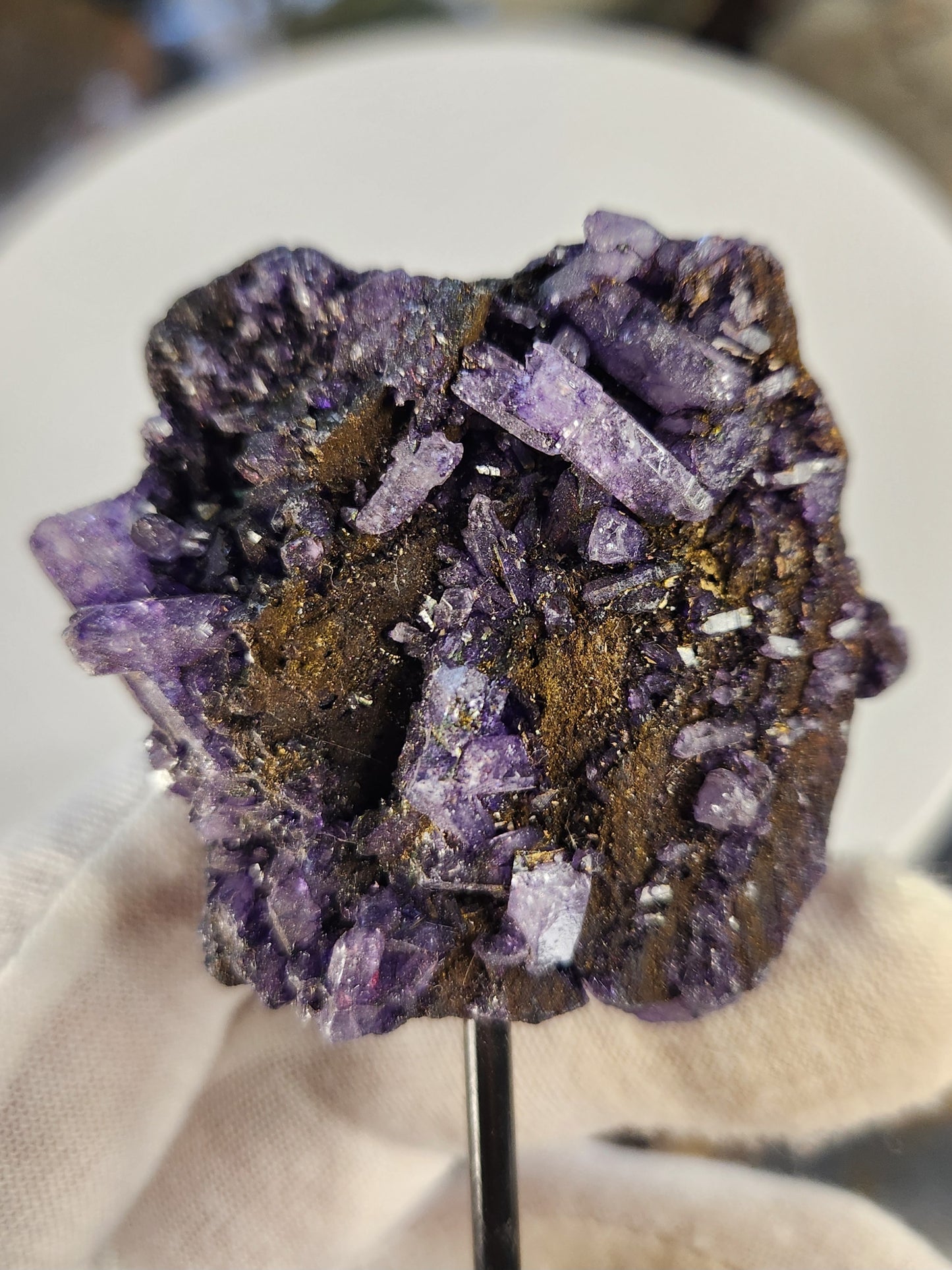 Purple Quartz Crystal Cluster | Color Enhanced Quartz | Home Décor Statement Mineral