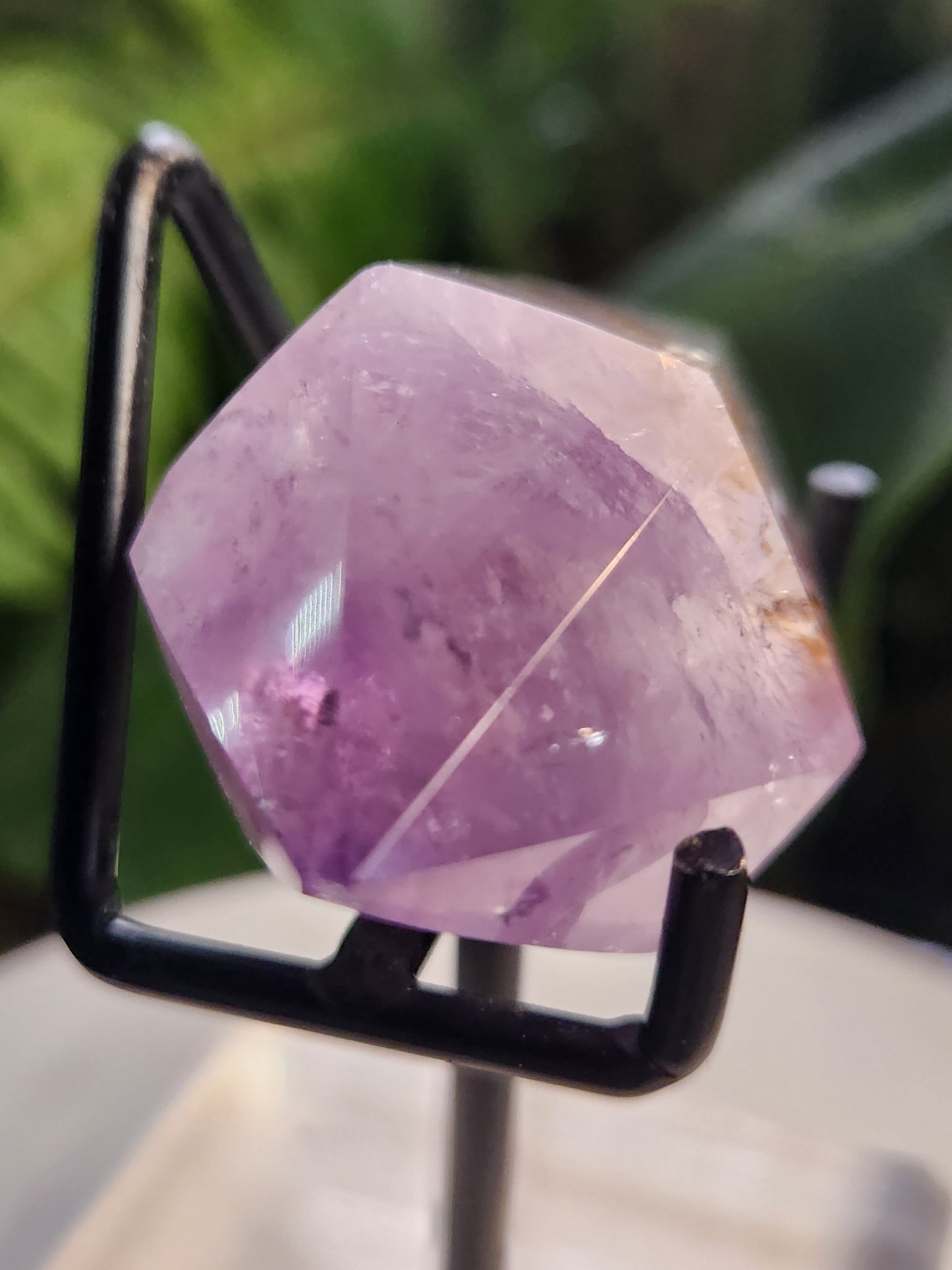 Natural Amethyst Crystal Point with Inclusions – Polished Amethyst Generator