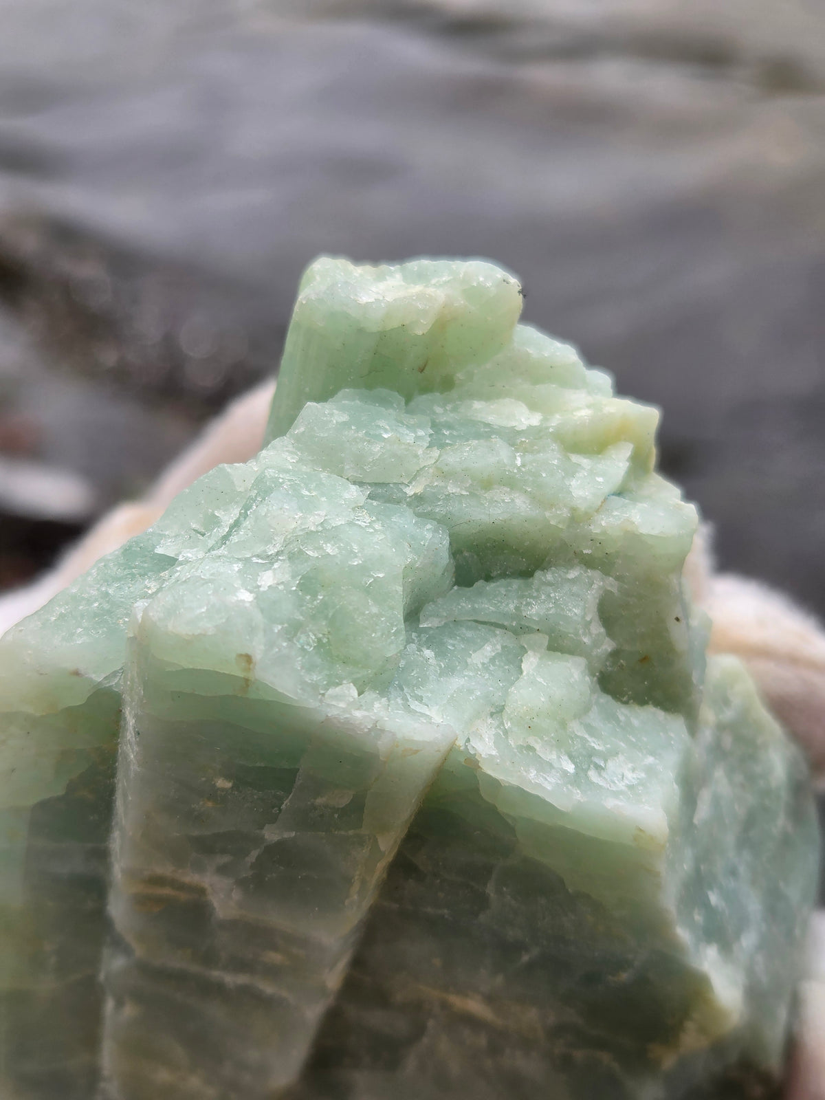 Raw Aquamarine Crystal | Natural Blue Green Aquamarine