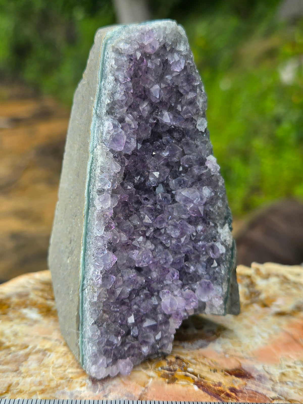 Natural Amethyst Standing Crystal Cluster | Purple Amethyst Geode