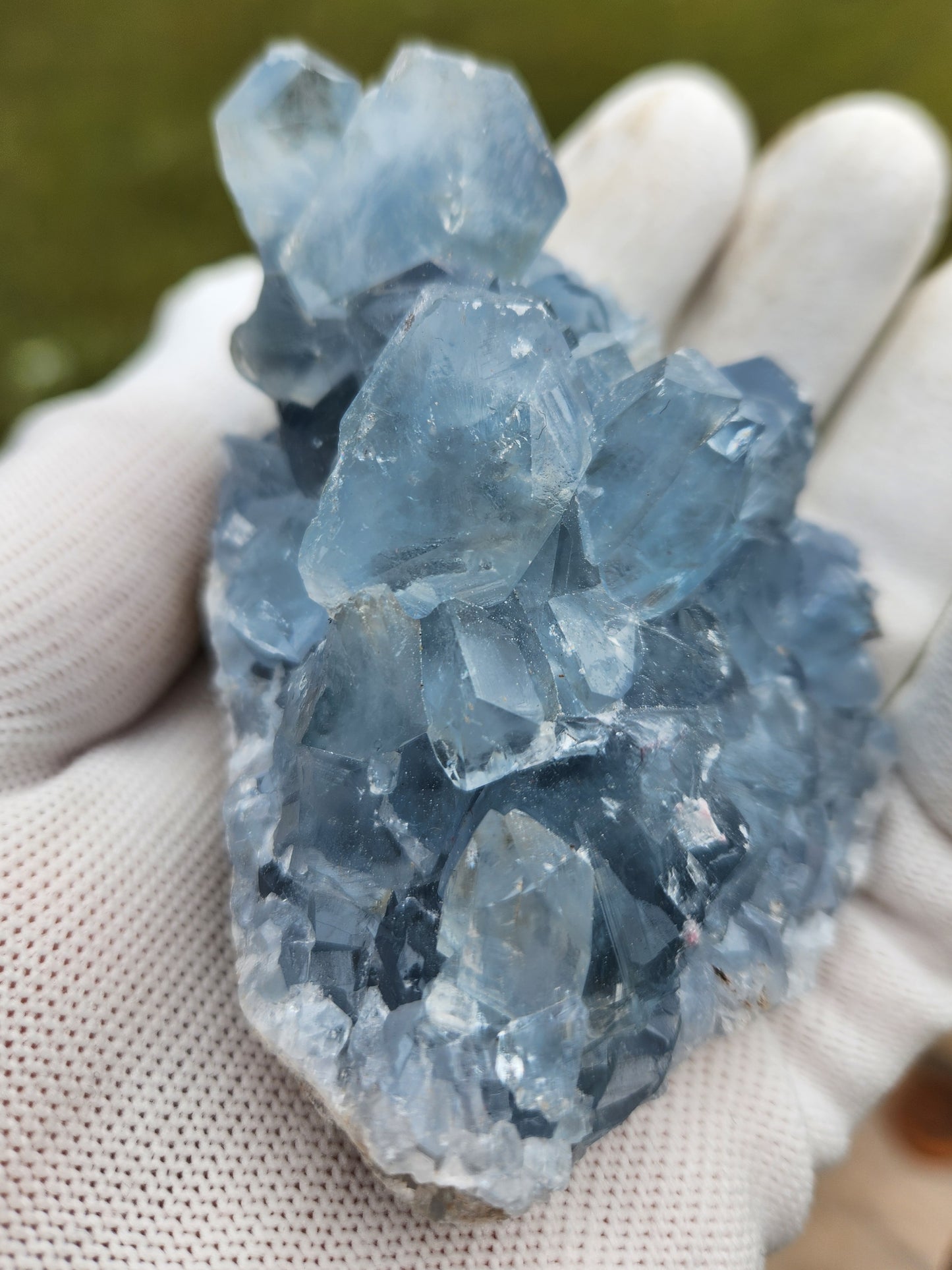 Natural Celestite Cluster – Raw Blue Celestine Crystal for Healing, Meditation & Home Décor
