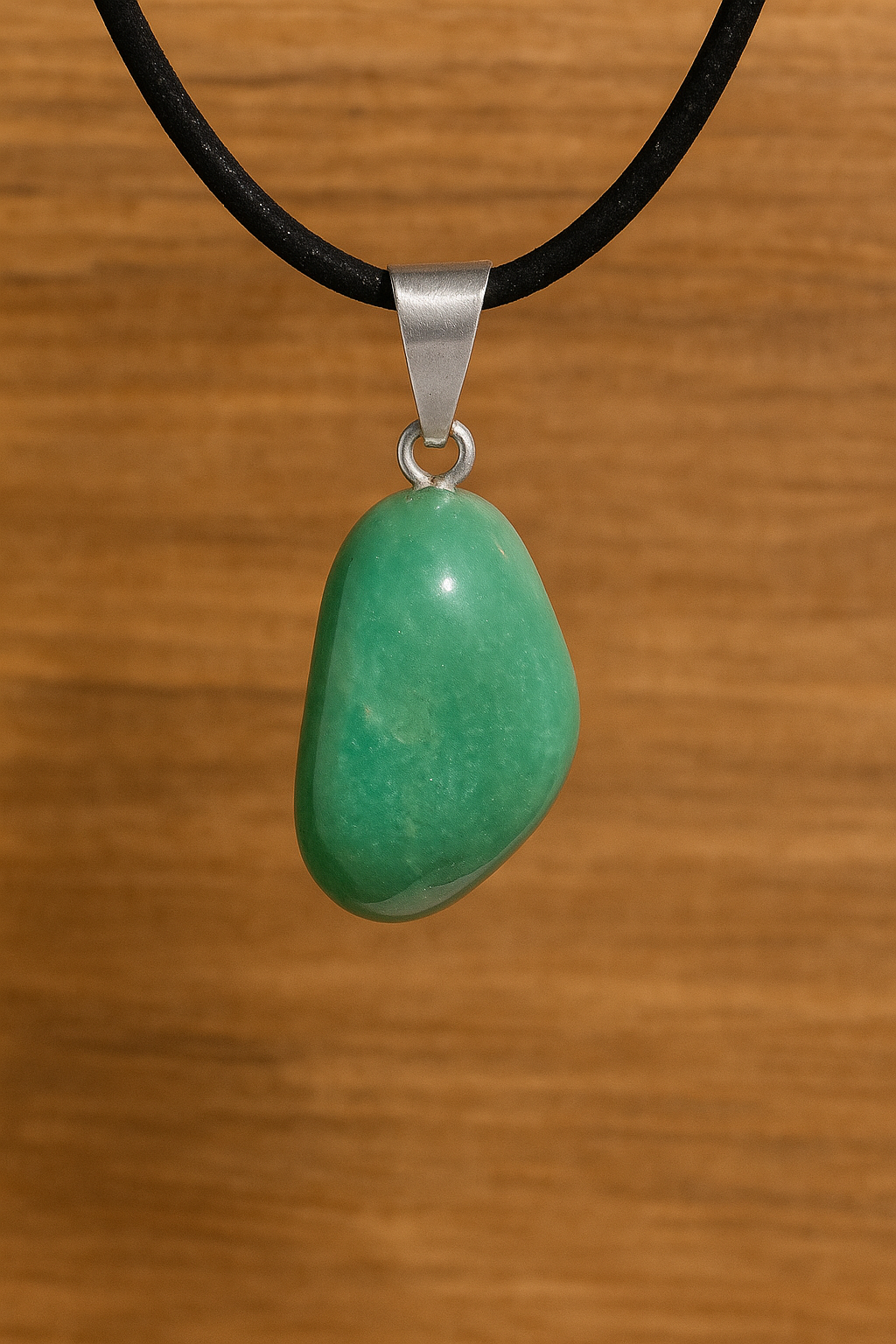 Green Aventurine Pendant – Natural Crystal Necklace for Luck, Prosperity & Heart Chakra Healing – Handmade Gemstone Jewelry