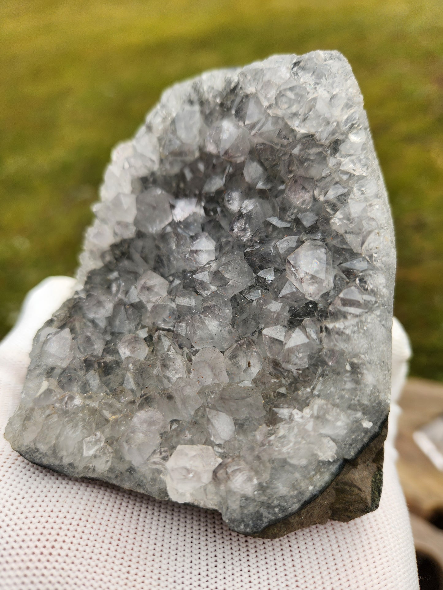 Stunning Amethyst Druzy Cluster from Brazil – Sparkling Purple Quartz Crystal Geode • Natural Healing Stone • Collector Display Specimen With Cut Base