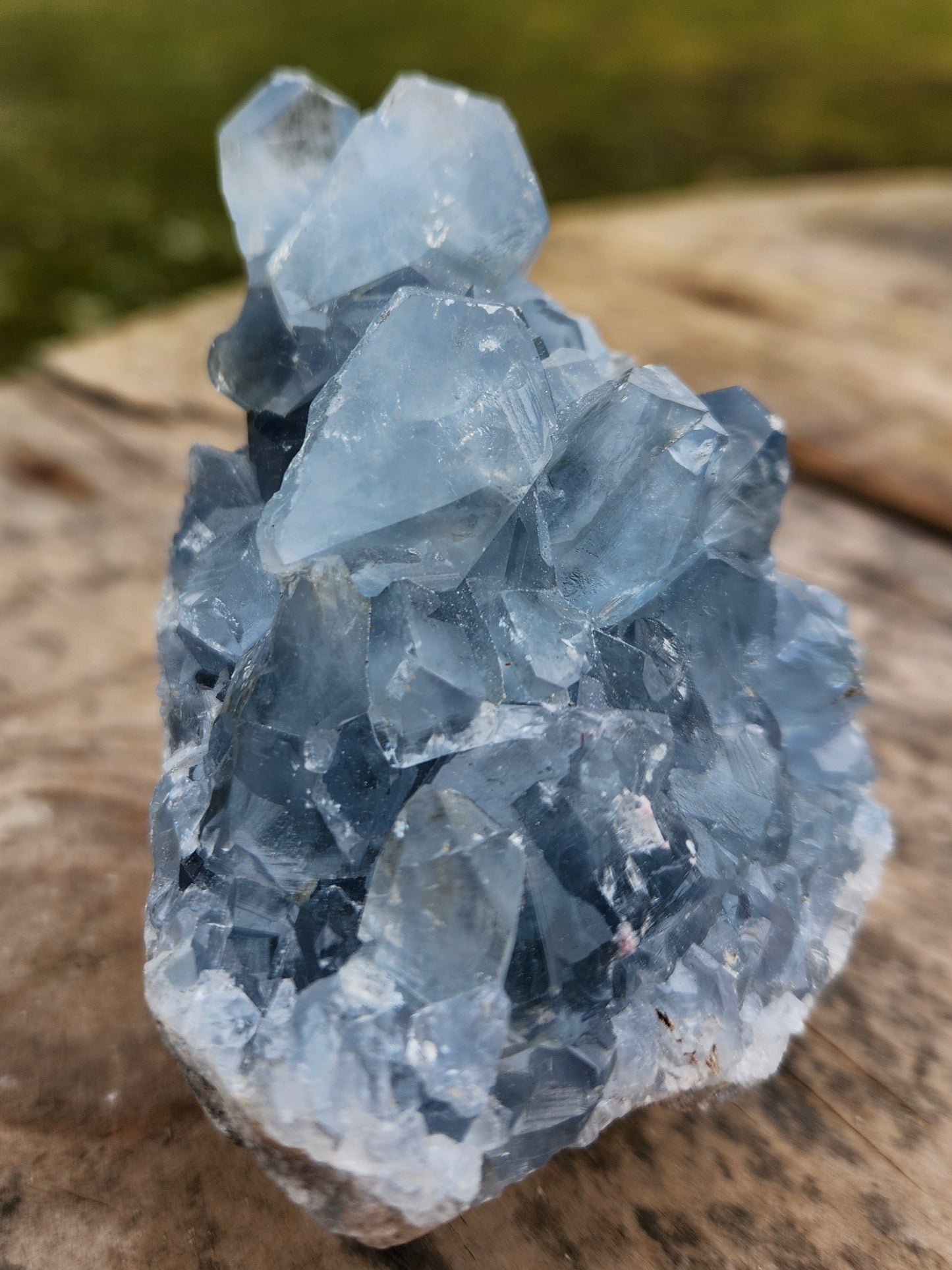Natural Celestite Cluster – Raw Blue Celestine Crystal for Healing, Meditation & Home Décor