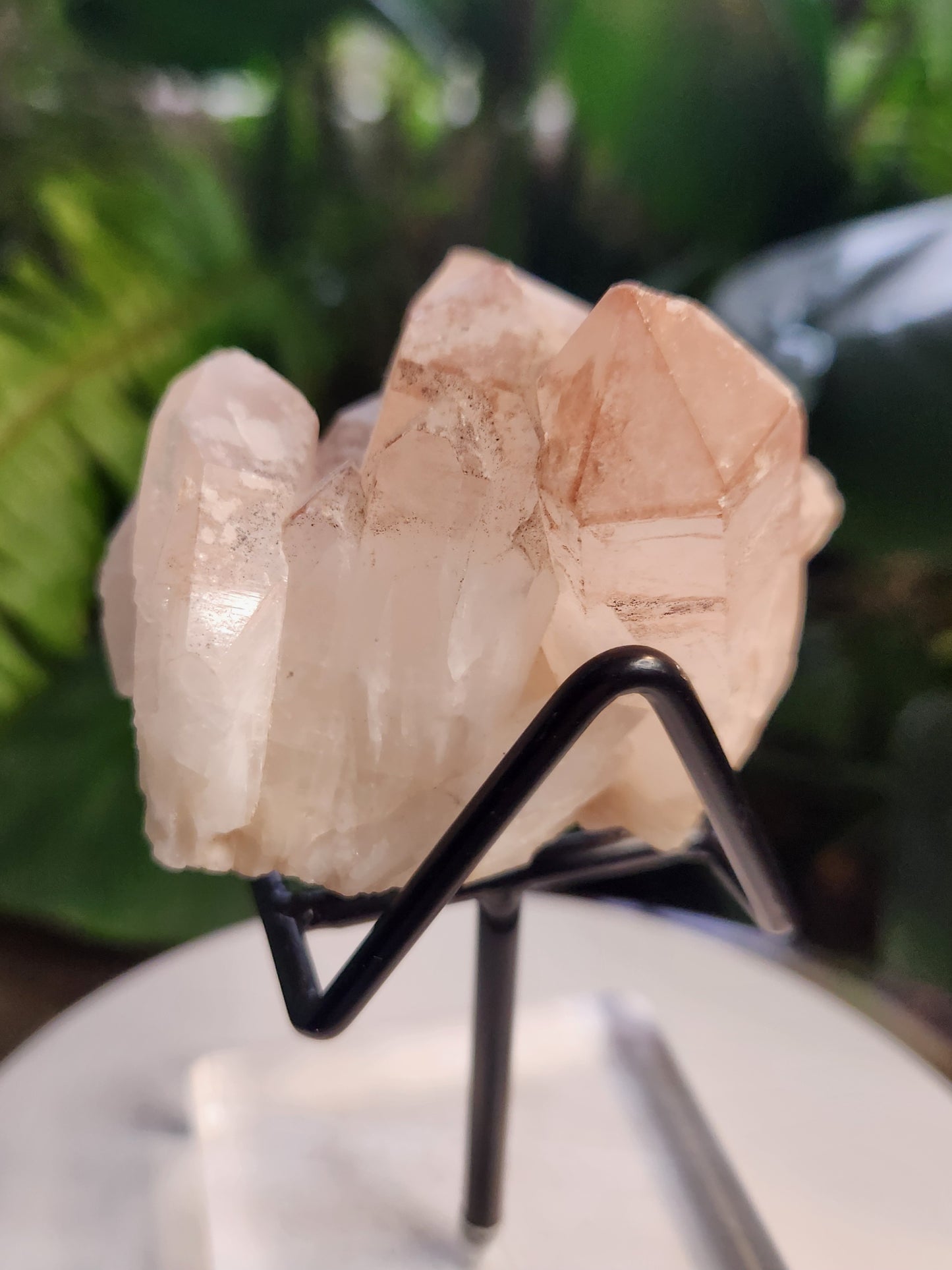 Natural Pink Lithium Quartz Crystal Cluster – Lithium-Rich Quartz from Brazil