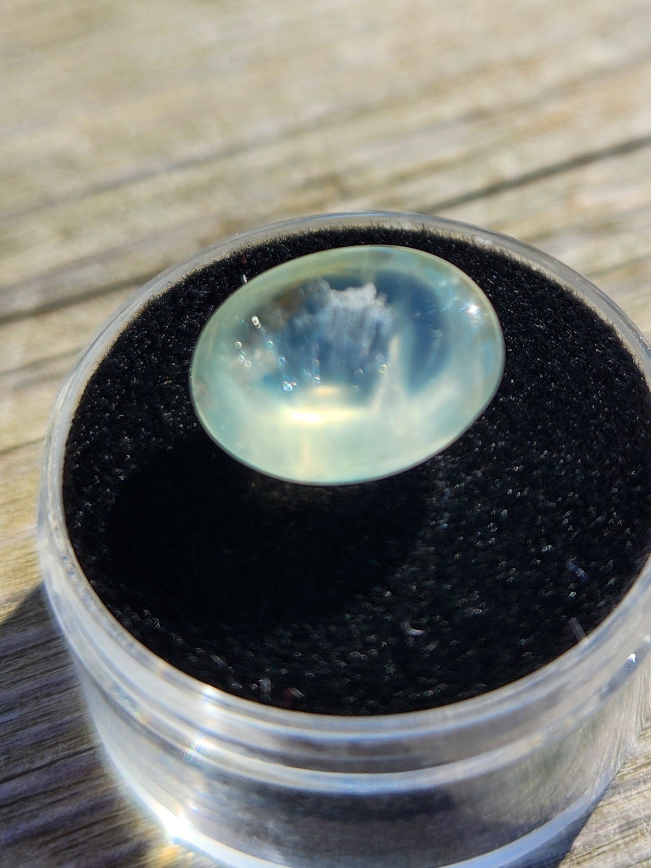 Natural Green Prehnite Gemstone 6.55 Carats from Africa – Polished Cabochon for Jewelry, Collector, or Healing Crystal Use