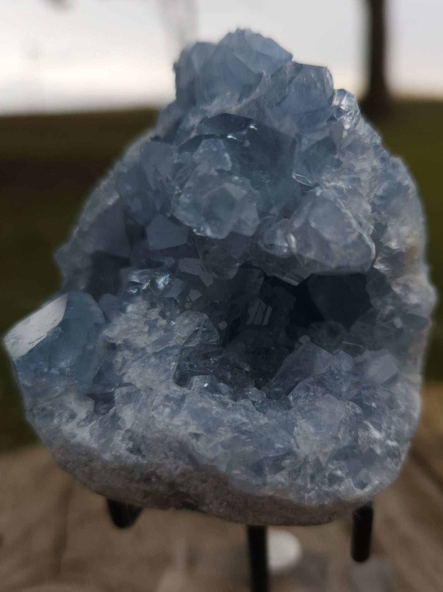 Natural Celestite Cluster – Raw Blue Celestine Crystal for Healing, Meditation & Home Décor
