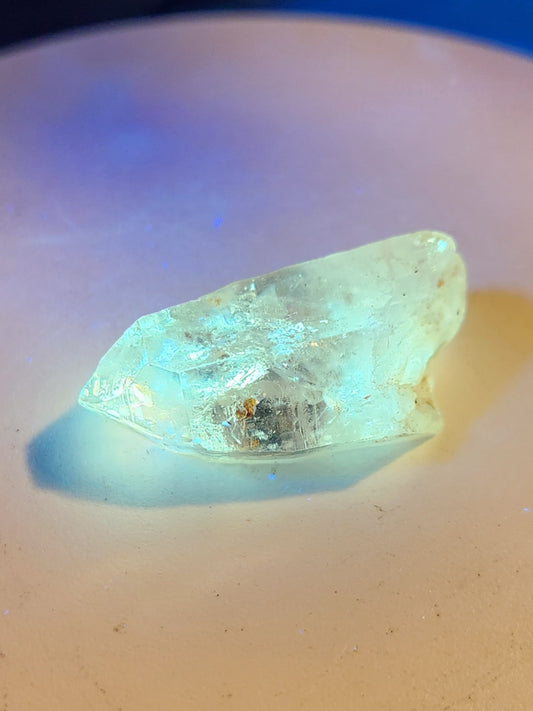 Petroleum Quartz Crystal with Enhydro – Intense UV Reactive Specimen | Collector Mineral & Energy Stone