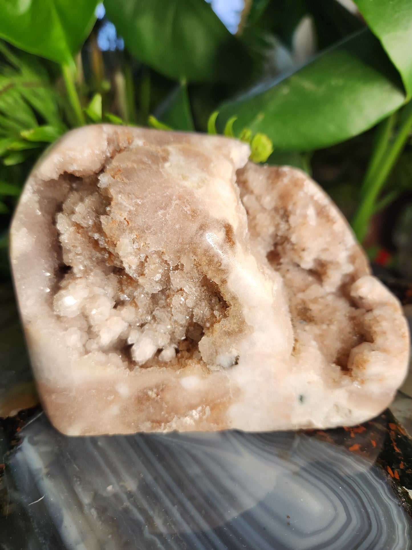 Large Pink Amethyst Druzy Crystal Cluster – Natural Raw Druzy Sparkling Display Stone