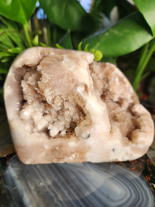 Large Pink Amethyst Druzy Crystal Cluster – Natural Raw Druzy Sparkling Display Stone