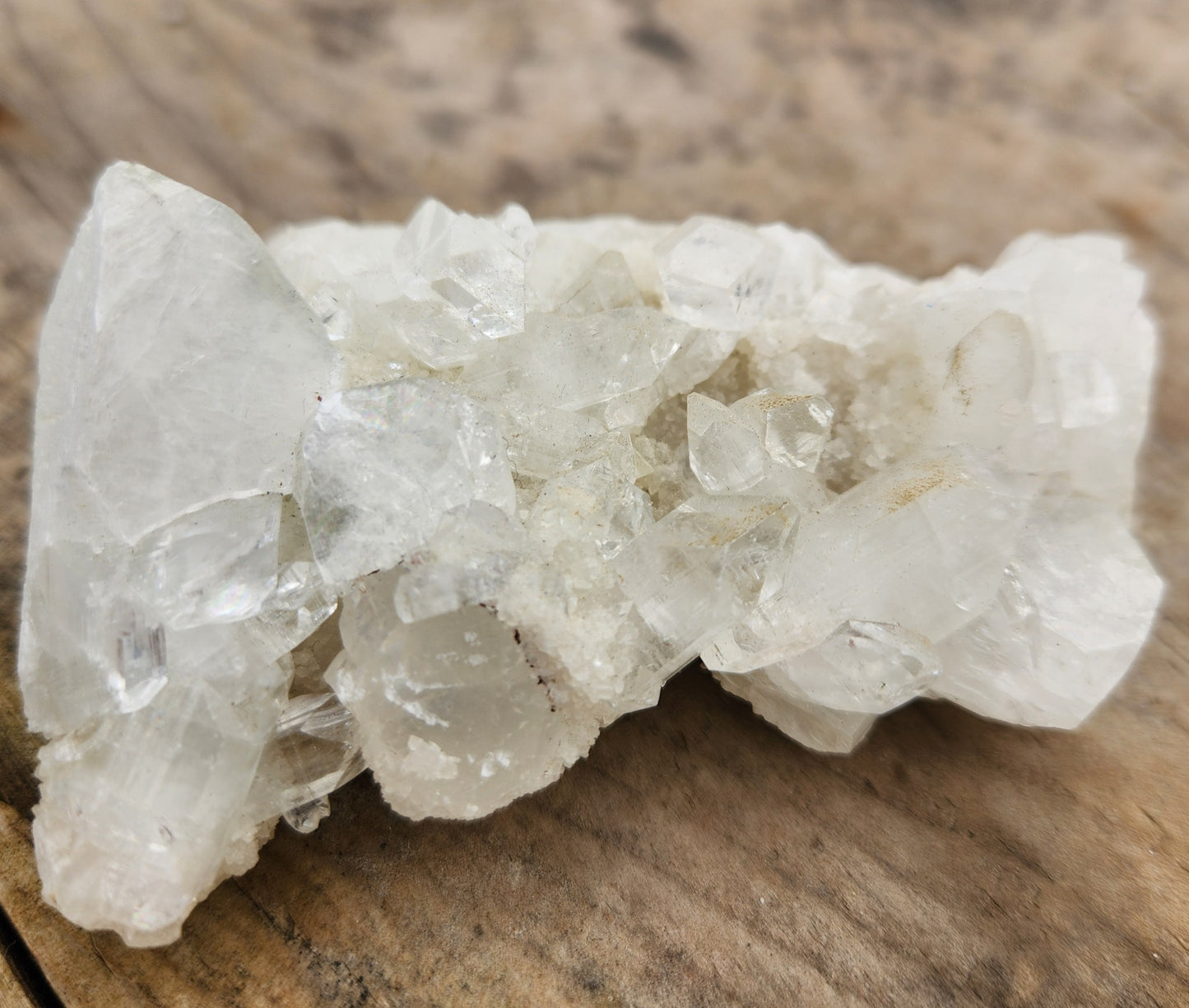Natural Apophyllite Stilbite Crystal Cluster – High Vibration Druzy Specimen for Healing, Clarity & Spiritual Growth
