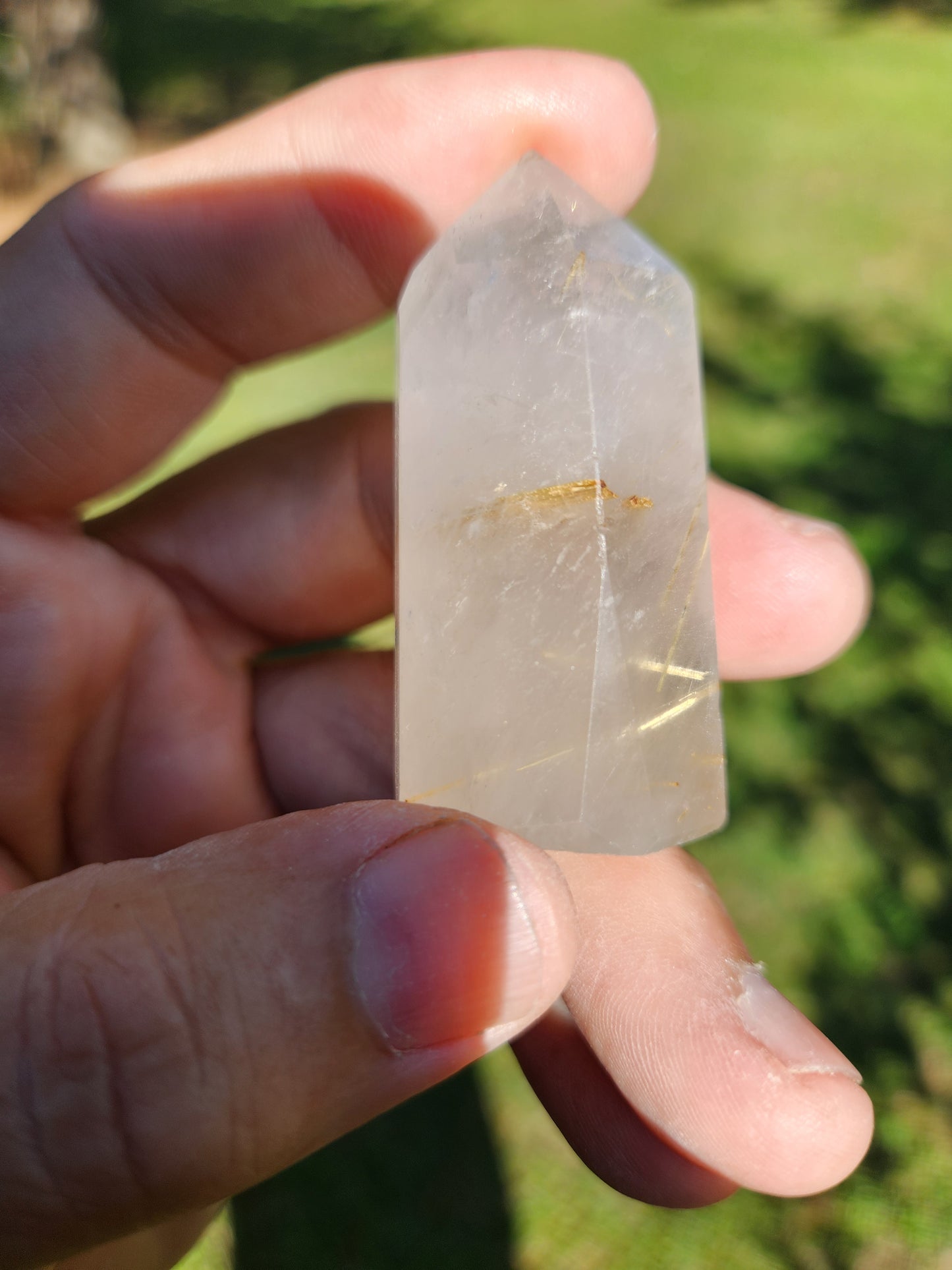 Rutile / Rutilated Quartz Crystal Tower - Clarity Transformation Spiritual Growth