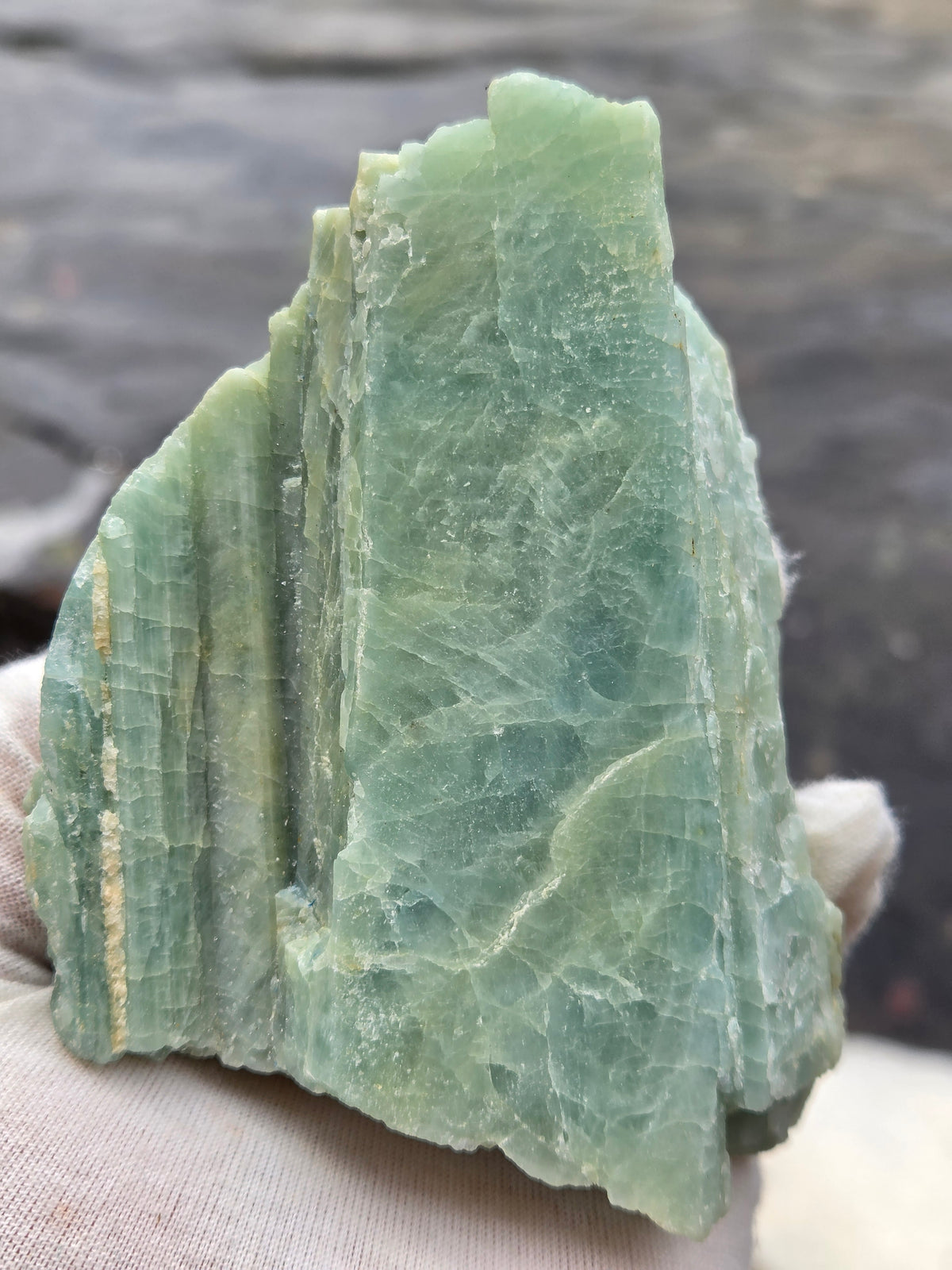 Raw Aquamarine Crystal | Natural Blue Green Aquamarine