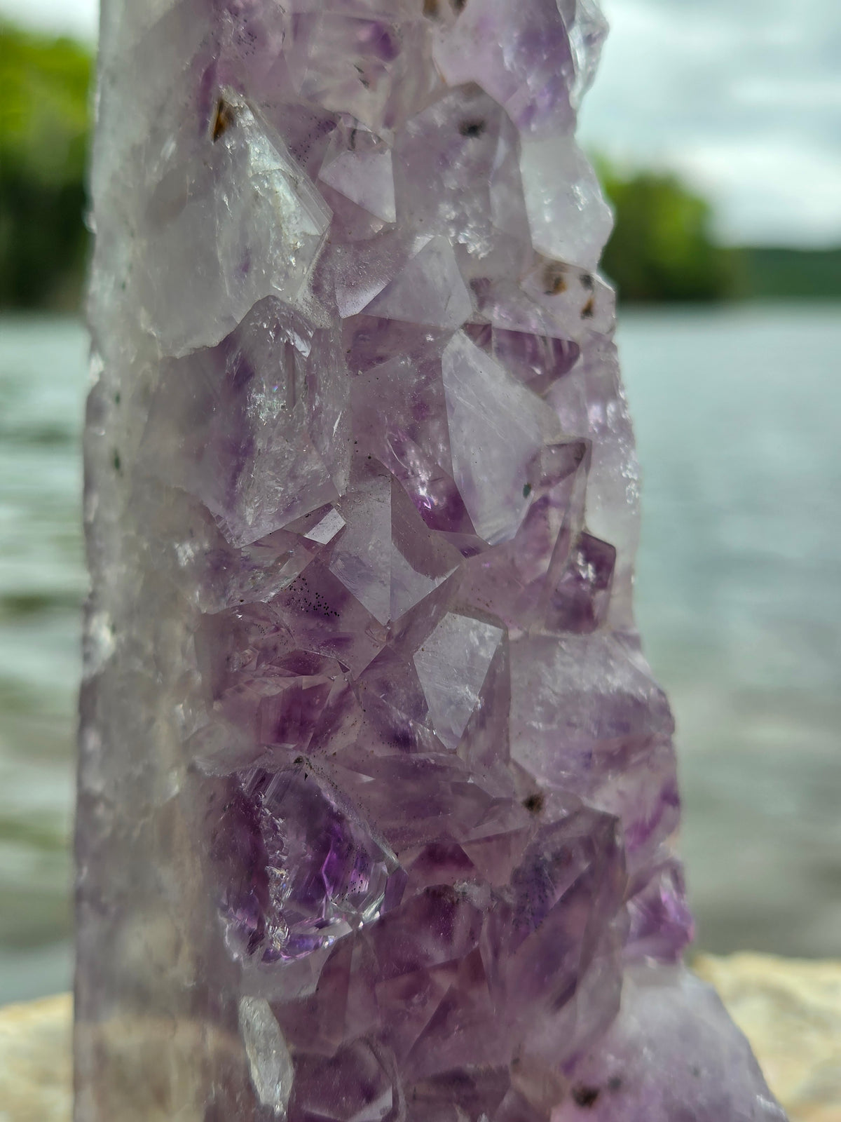 Amethyst Crystal Standing Tower | Natural Purple Amethyst Cluster