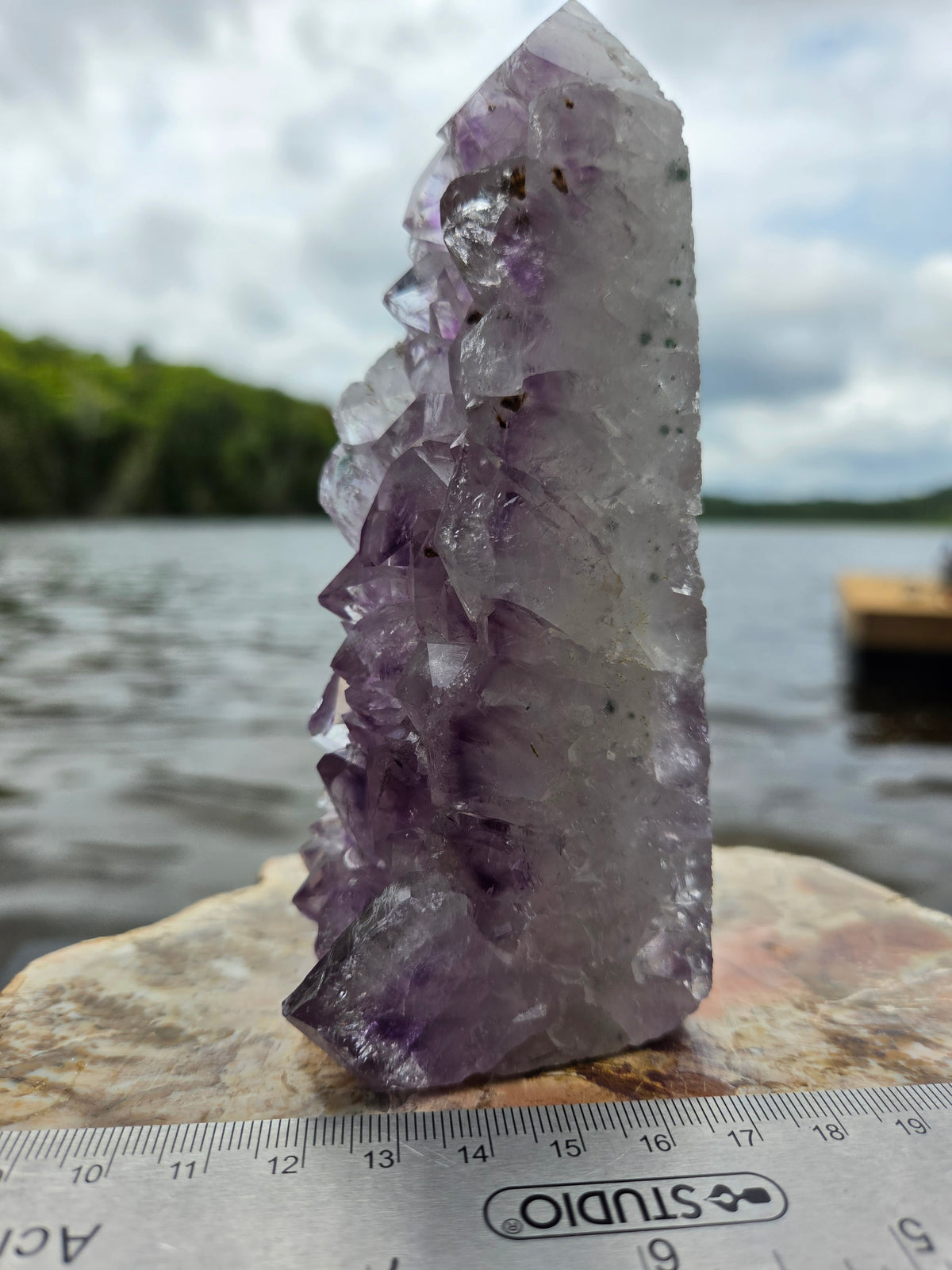 Amethyst Crystal Standing Tower | Natural Purple Amethyst Cluster