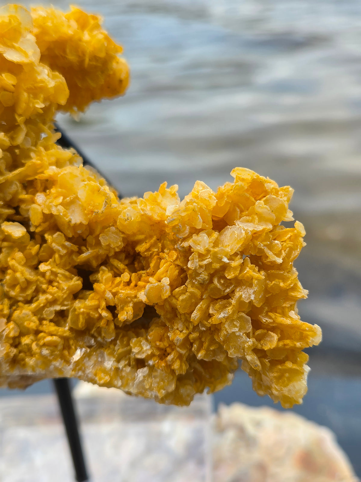 Large Golden Calcite Crystal Cluster | Large Orange Calcite Mineral Specimen