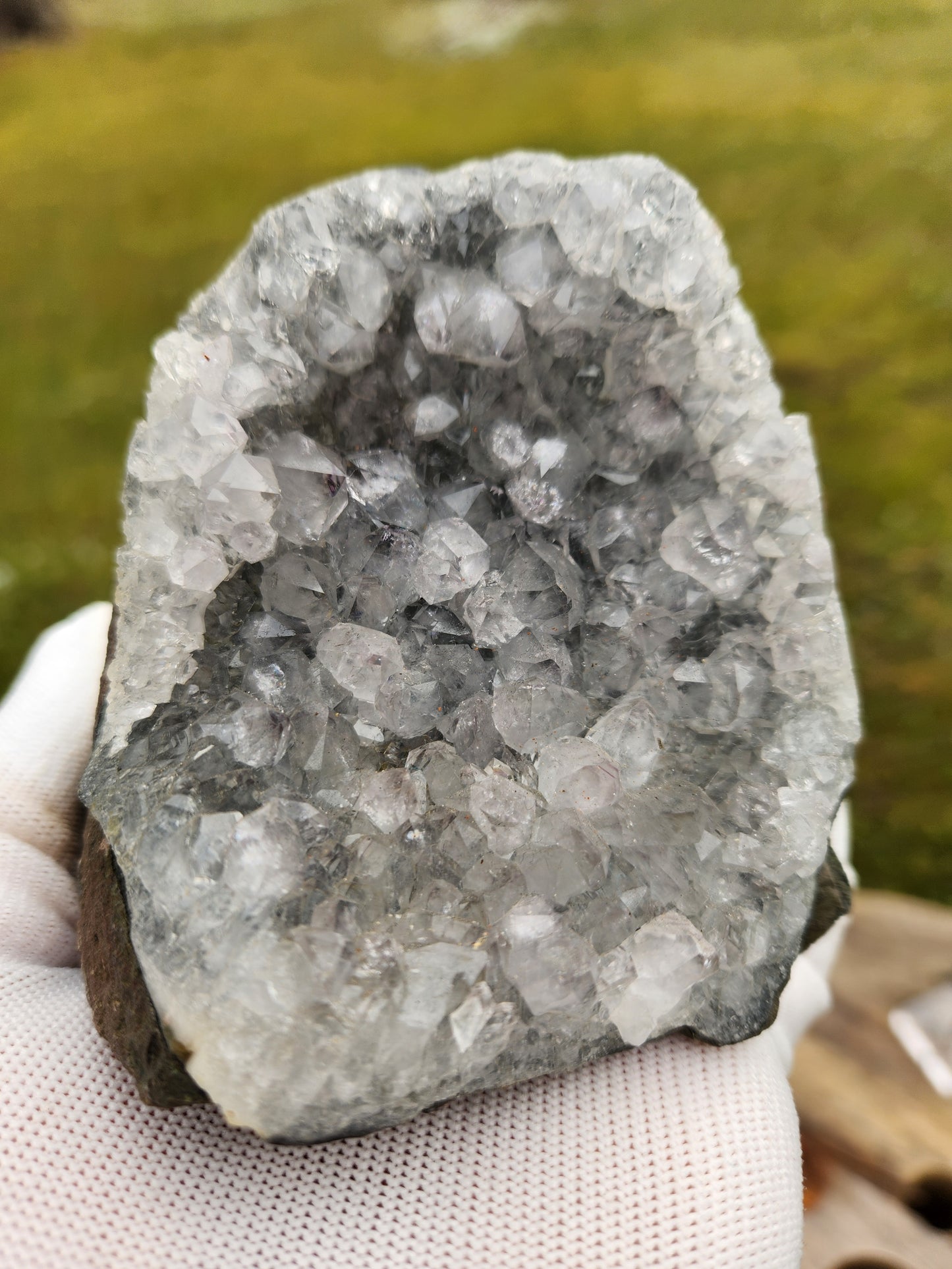 Stunning Amethyst Druzy Cluster from Brazil – Sparkling Purple Quartz Crystal Geode • Natural Healing Stone • Collector Display Specimen With Cut Base