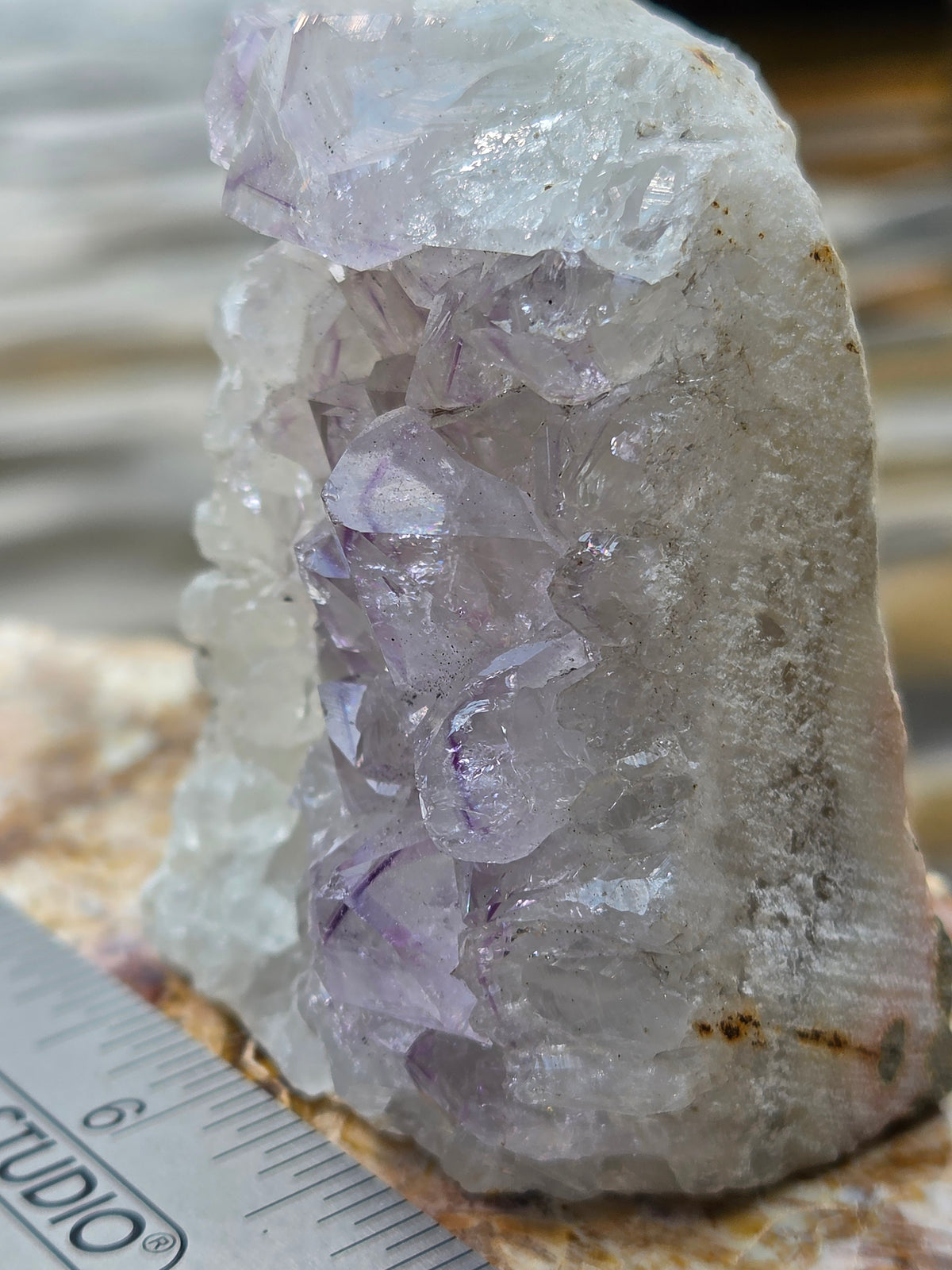 Standing Amethyst Crystal Cluster | Light Purple Amethyst Druzy