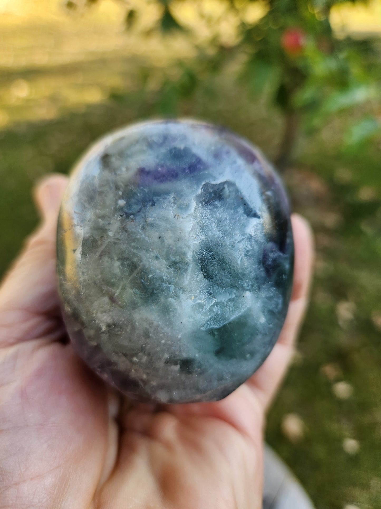 Natural Fluorite Druzy Crystal Skull – Hand-Carved Healing Stone, Spiritual Décor, Meditation Tool, Unique Metaphysical Gift