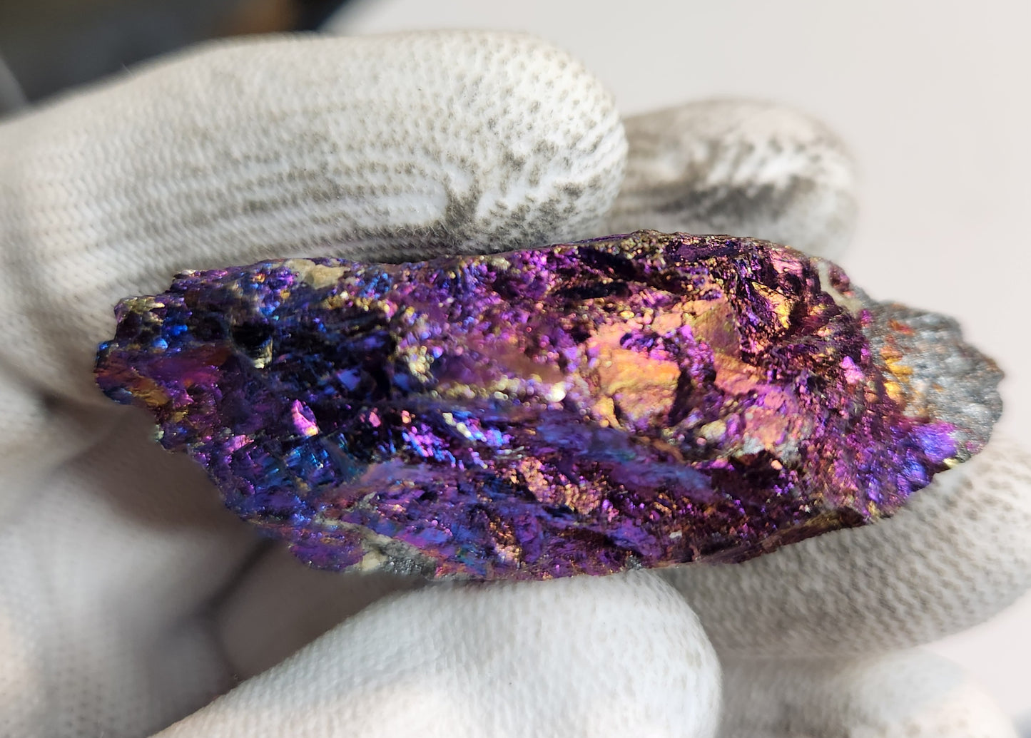 Natural Peacock Ore (Bornite & Chalcopyrite) Iridescent Crystal | Vibrant Rainbow Mineral Specimen