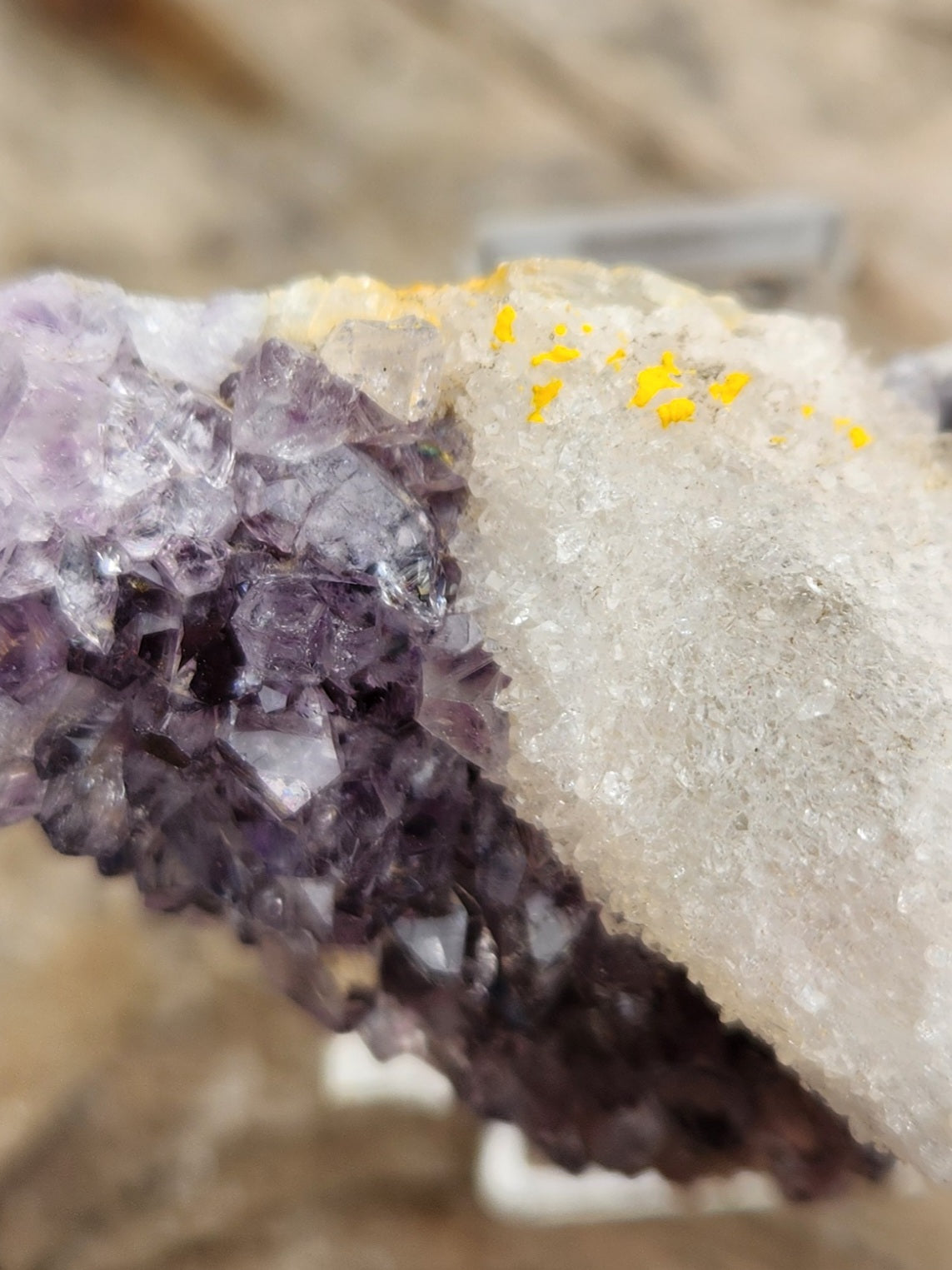 Stunning Dark Purple Brazil Amethyst with Large Calcite Crystal – Collector Grade Healing Stone for Home Décor & Energy Work