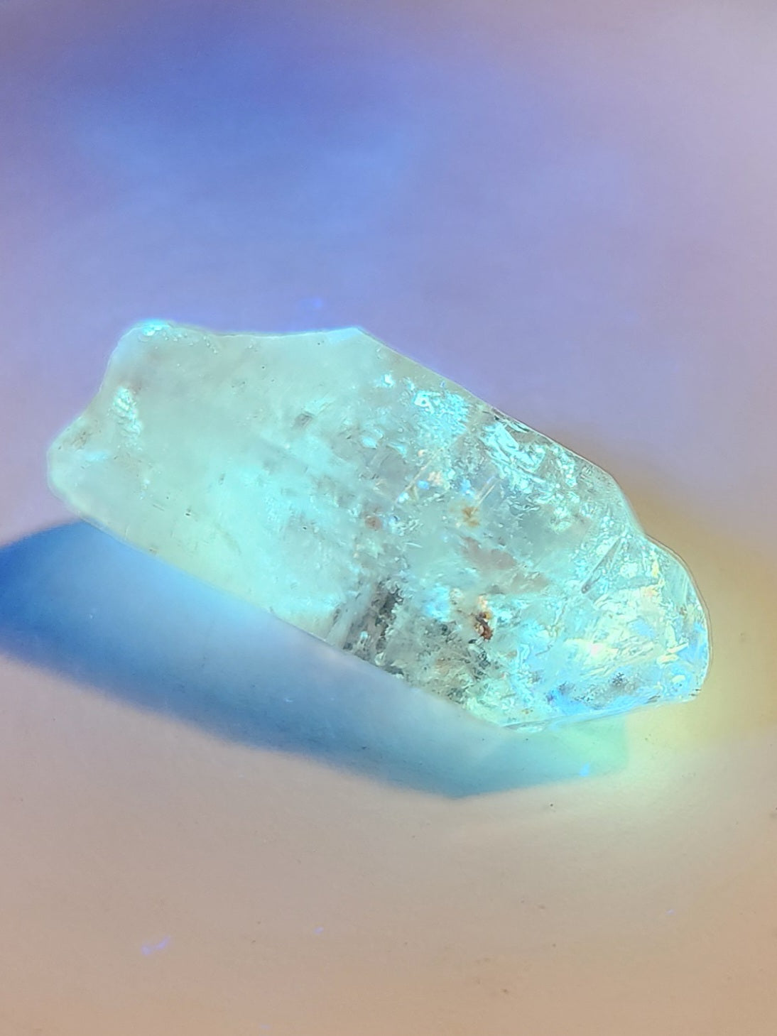 Petroleum Quartz Crystal with Enhydro – Intense UV Reactive Specimen | Collector Mineral & Energy Stone