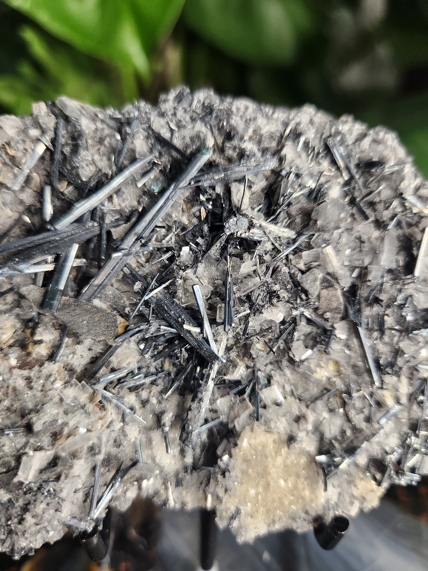 Gorgeous Raw Stibnite Crystal Cluster • Metallic Silver Needle Blades • Rare Collector Mineral Specimen • High-Shine Statement Piece