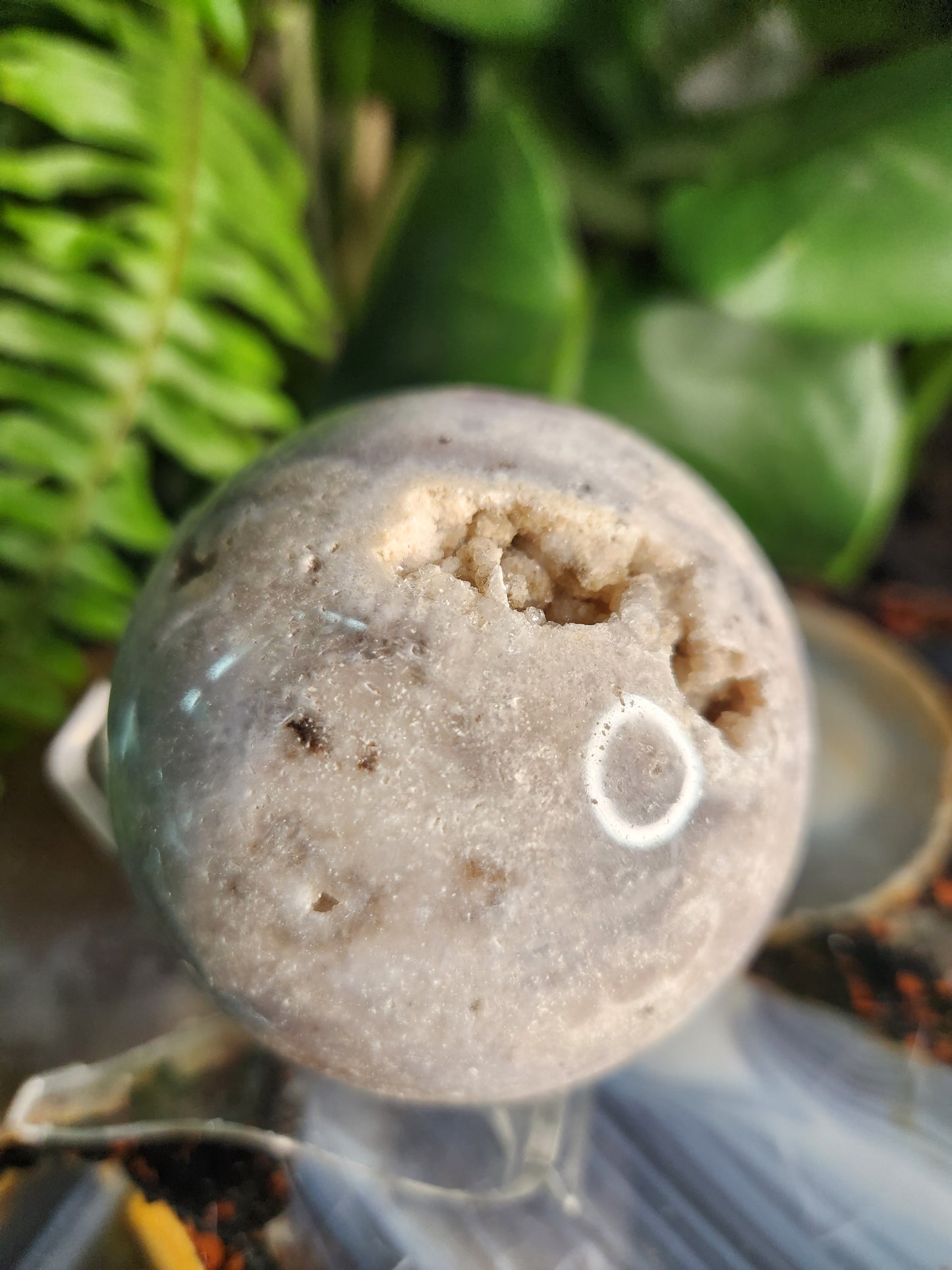 Pink Amethyst Druzy Sphere – Natural Geode Cavities • Soft Blush Crystal • Calming Energy & Emotional Healing