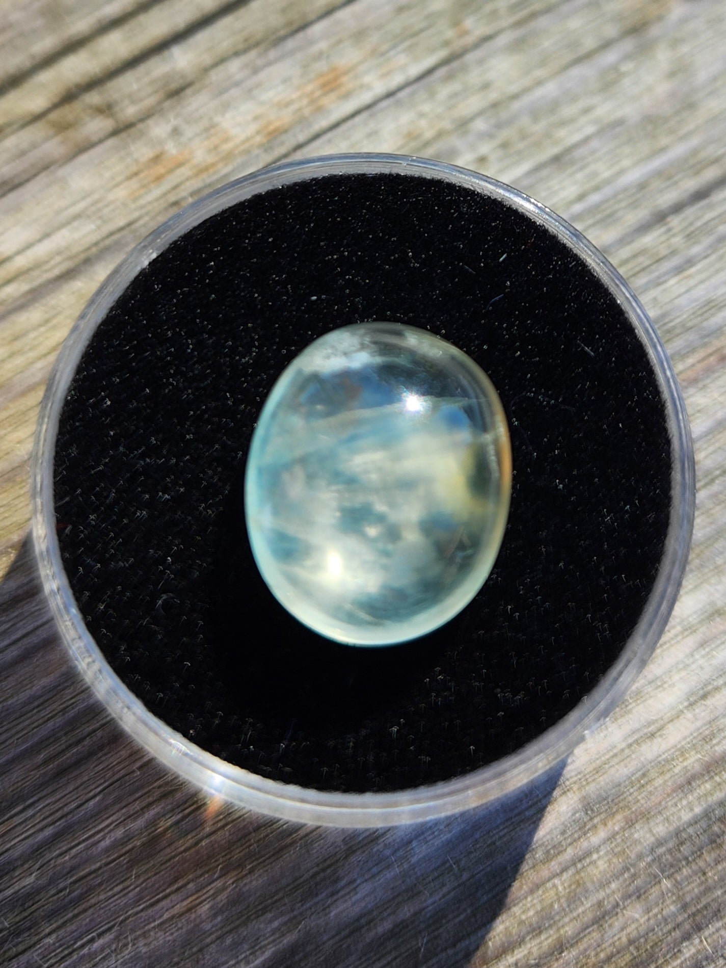 Natural Green Prehnite Gemstone 6.55 Carats from Africa – Polished Cabochon for Jewelry, Collector, or Healing Crystal Use