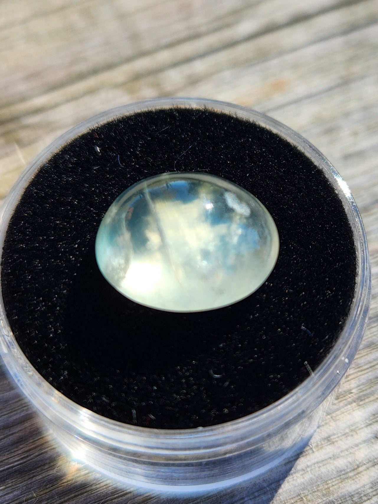 Natural Green Prehnite Gemstone 6.55 Carats from Africa – Polished Cabochon for Jewelry, Collector, or Healing Crystal Use