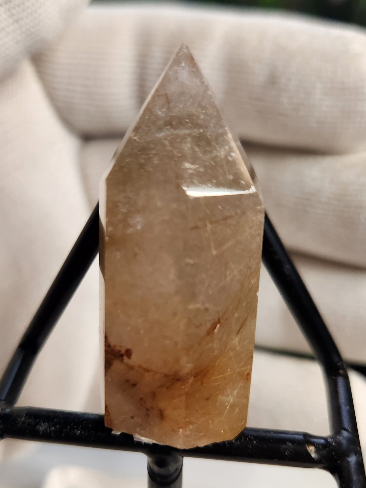 Golden Rutilated Quartz Tower – Brazil – Natural Rutile Quartz with Golden Needles – High-Vibration Manifestation Stone